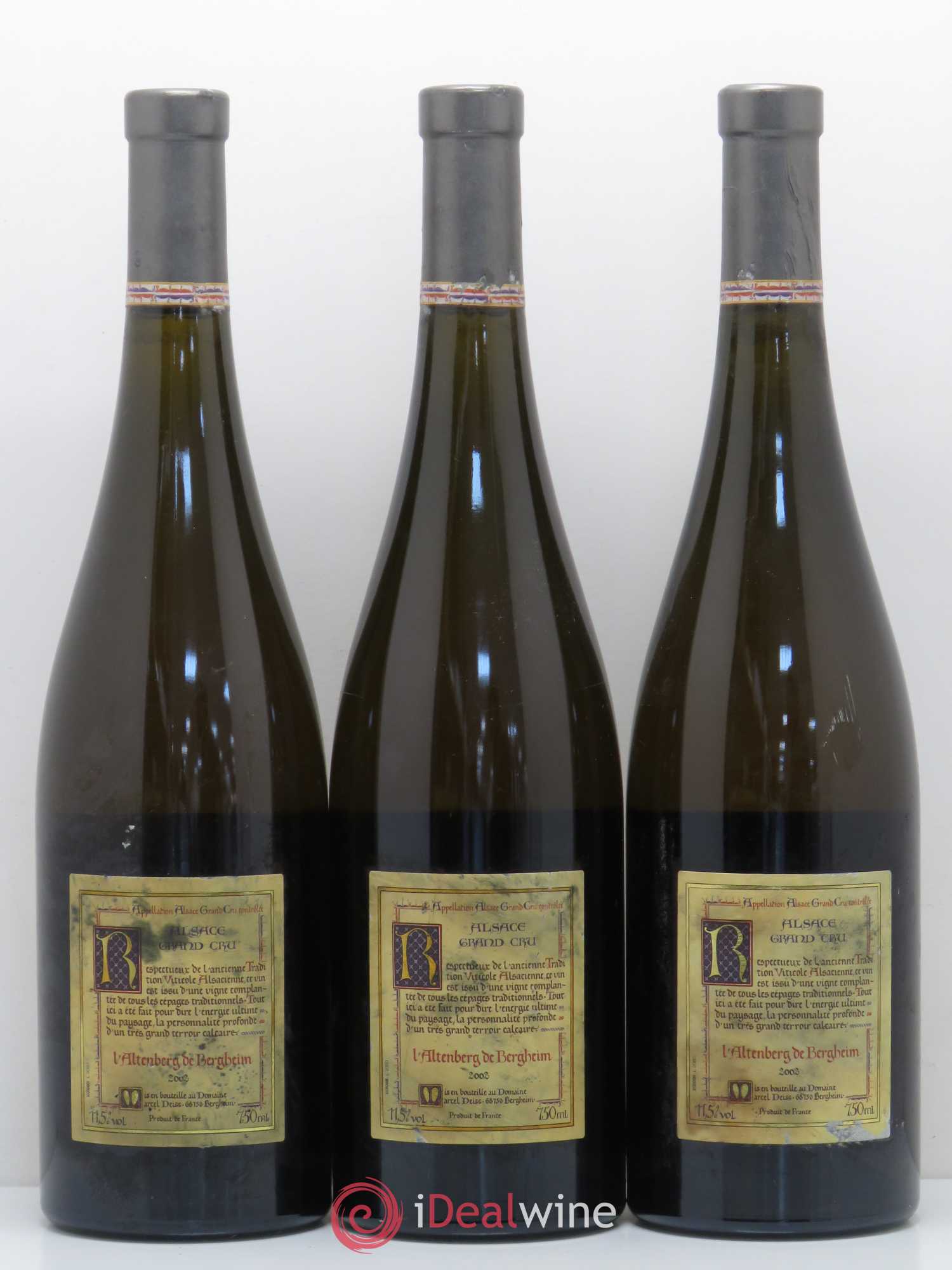 Alsace Grand Cru Altenberg de Bergheim Marcel Deiss (Domaine) 2002 - Lotto di 3 bottiglie - 1