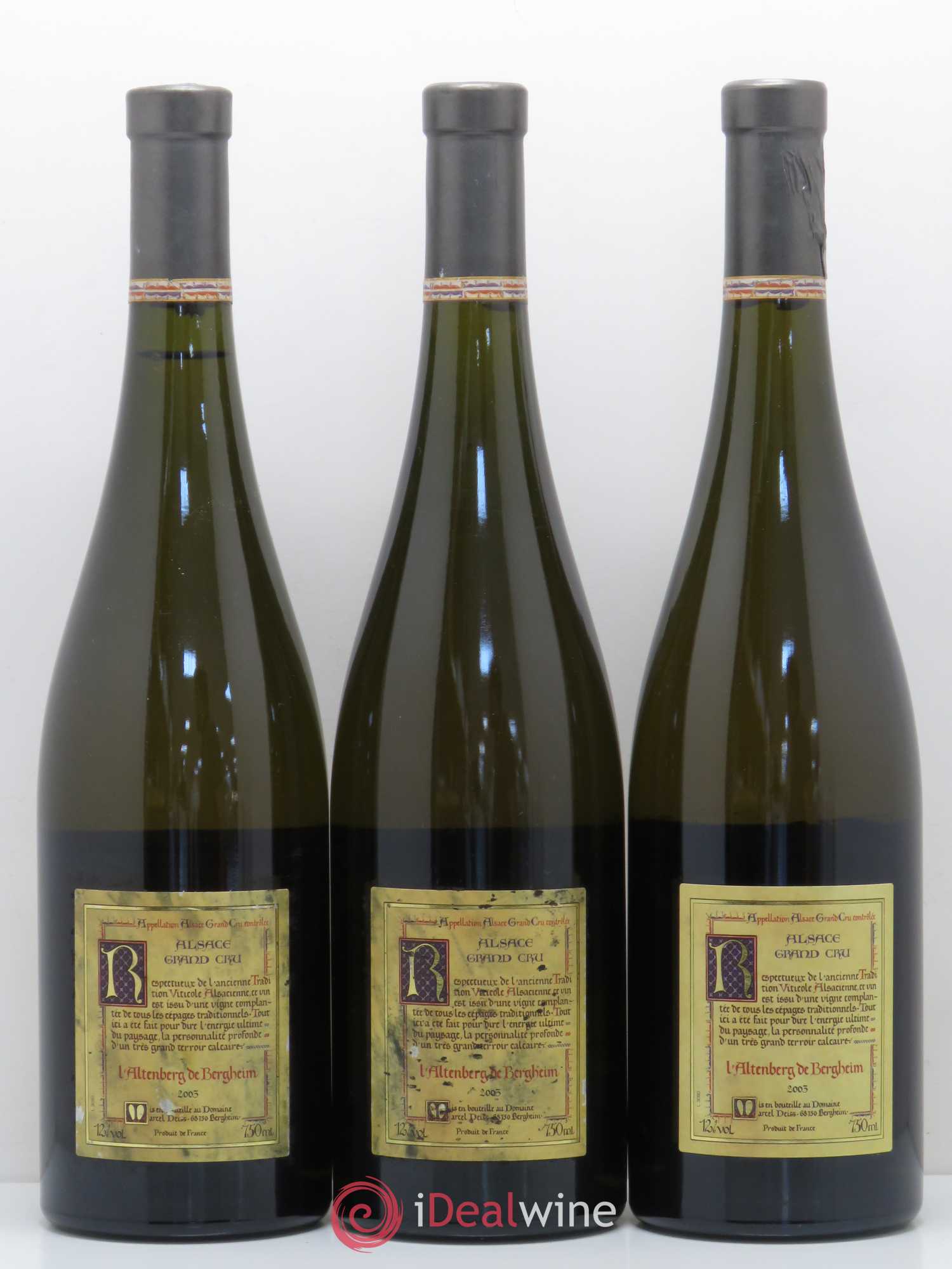 Alsace Grand Cru Altenberg de Bergheim Marcel Deiss (Domaine) 2003 - Lotto di 3 bottiglie - 1
