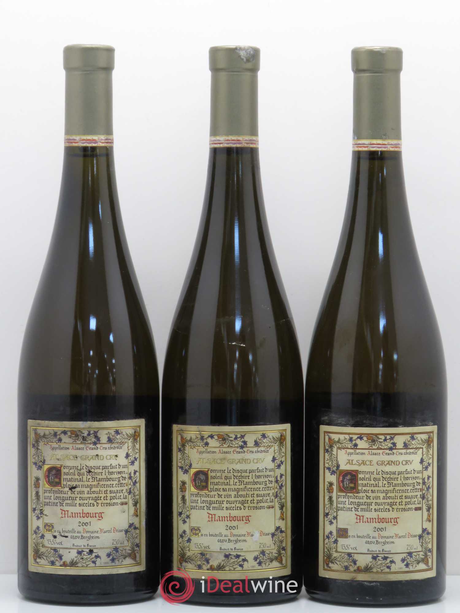 Alsace Grand Cru Mambourg Marcel Deiss (Domaine) 2001 - Lot de 3 bouteilles - 1