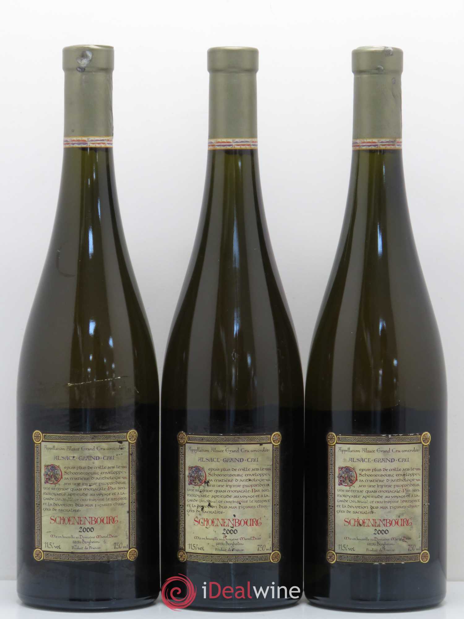 Alsace Grand Cru Schoenenbourg Marcel Deiss (Domaine) 2000 - Lot de 3 bouteilles - 1