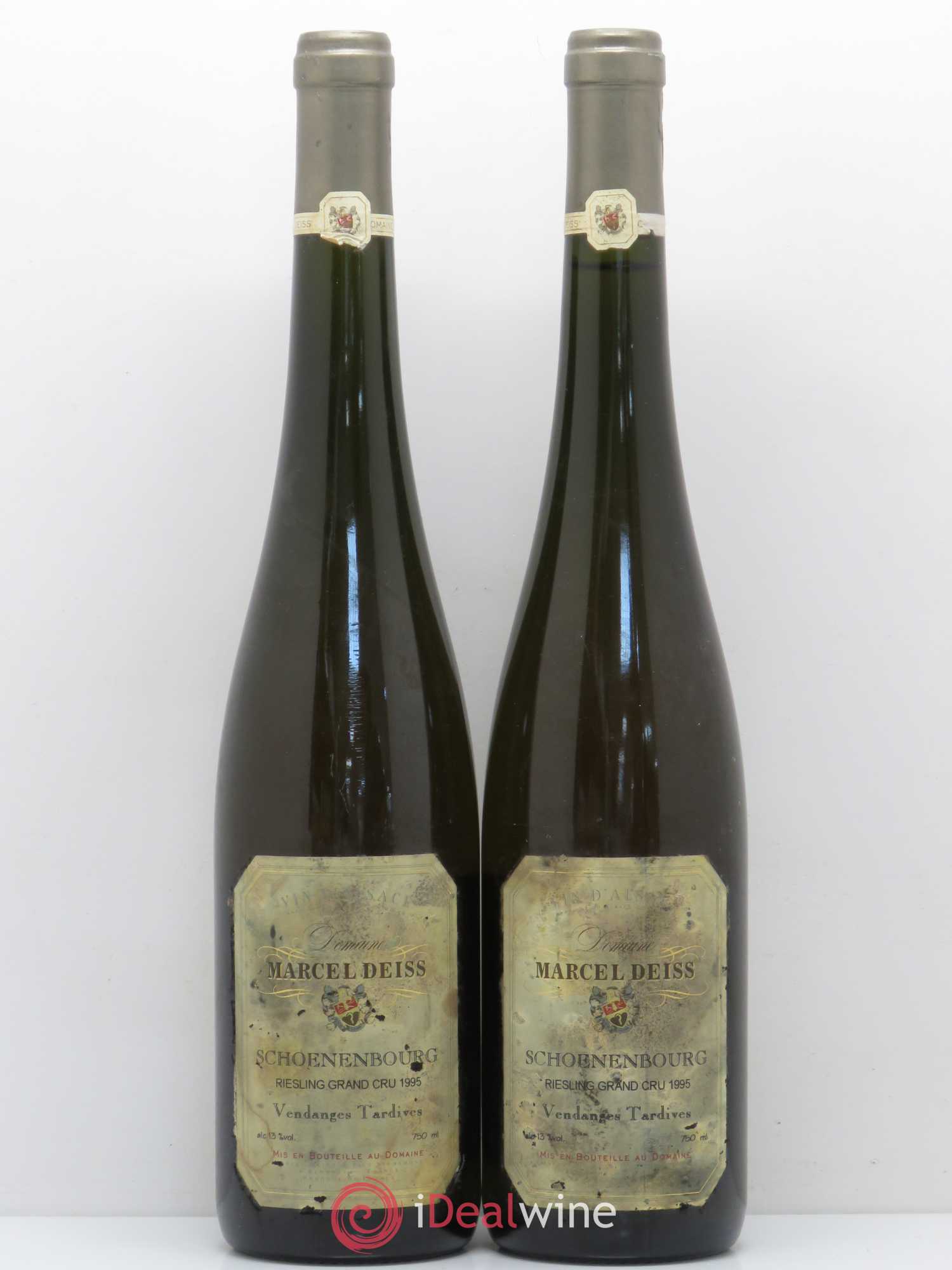 Alsace Riesling Vendanges Tardives Marcel Deiss (Domaine) Schoenenbourg 1995 - Lotto di 2 bottiglie - 0