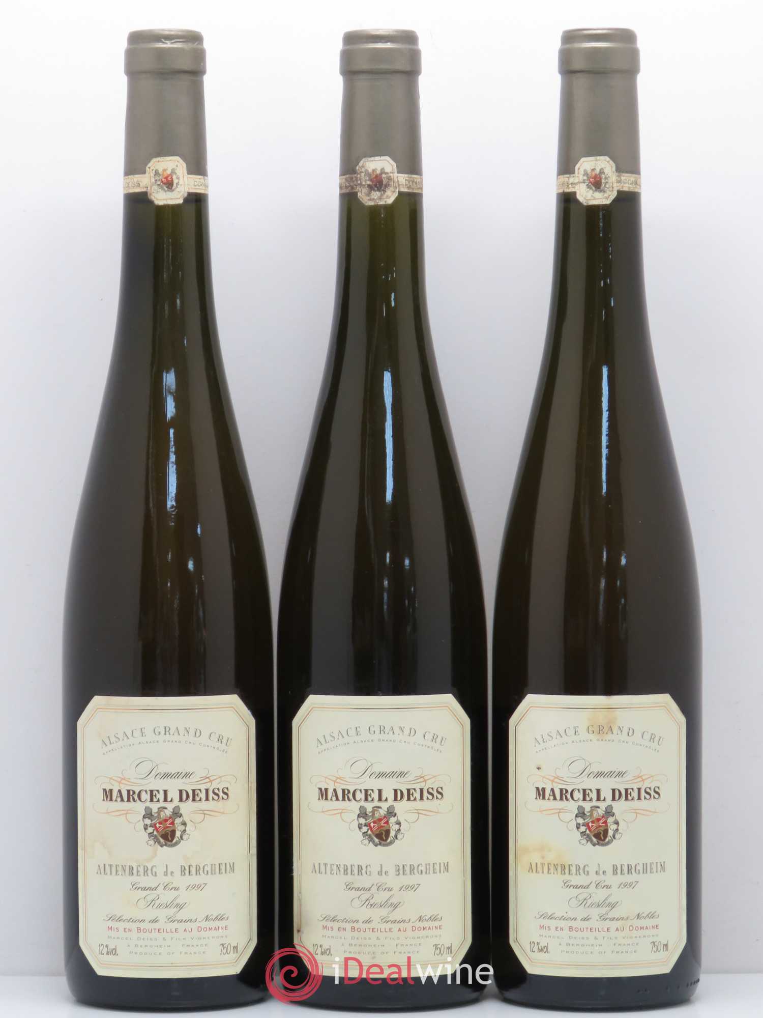 Alsace Riesling Marcel Deiss (Domaine) Sélection de grains nobles Altenberg de Bergheim 1997 - Posten von 3 Flaschen - 0