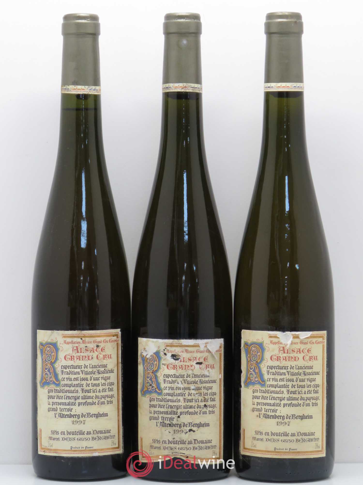 Alsace Grand Cru Altenberg de Bergheim Marcel Deiss (Domaine) 1997 - Lot de 3 bouteilles - 1