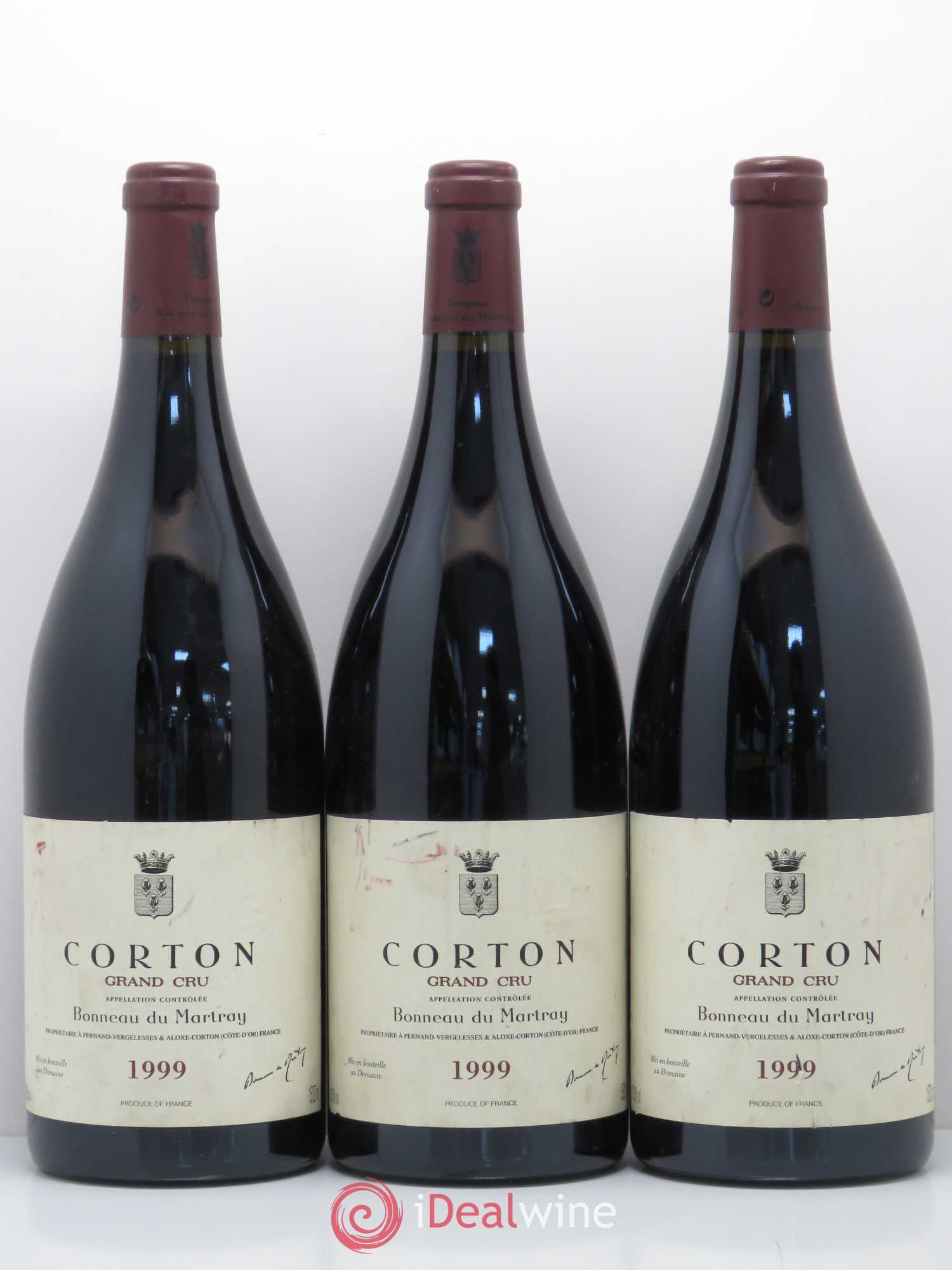 Corton Grand Cru Bonneau du Martray (Domaine) 1999 - Lot de 3 magnums - 0