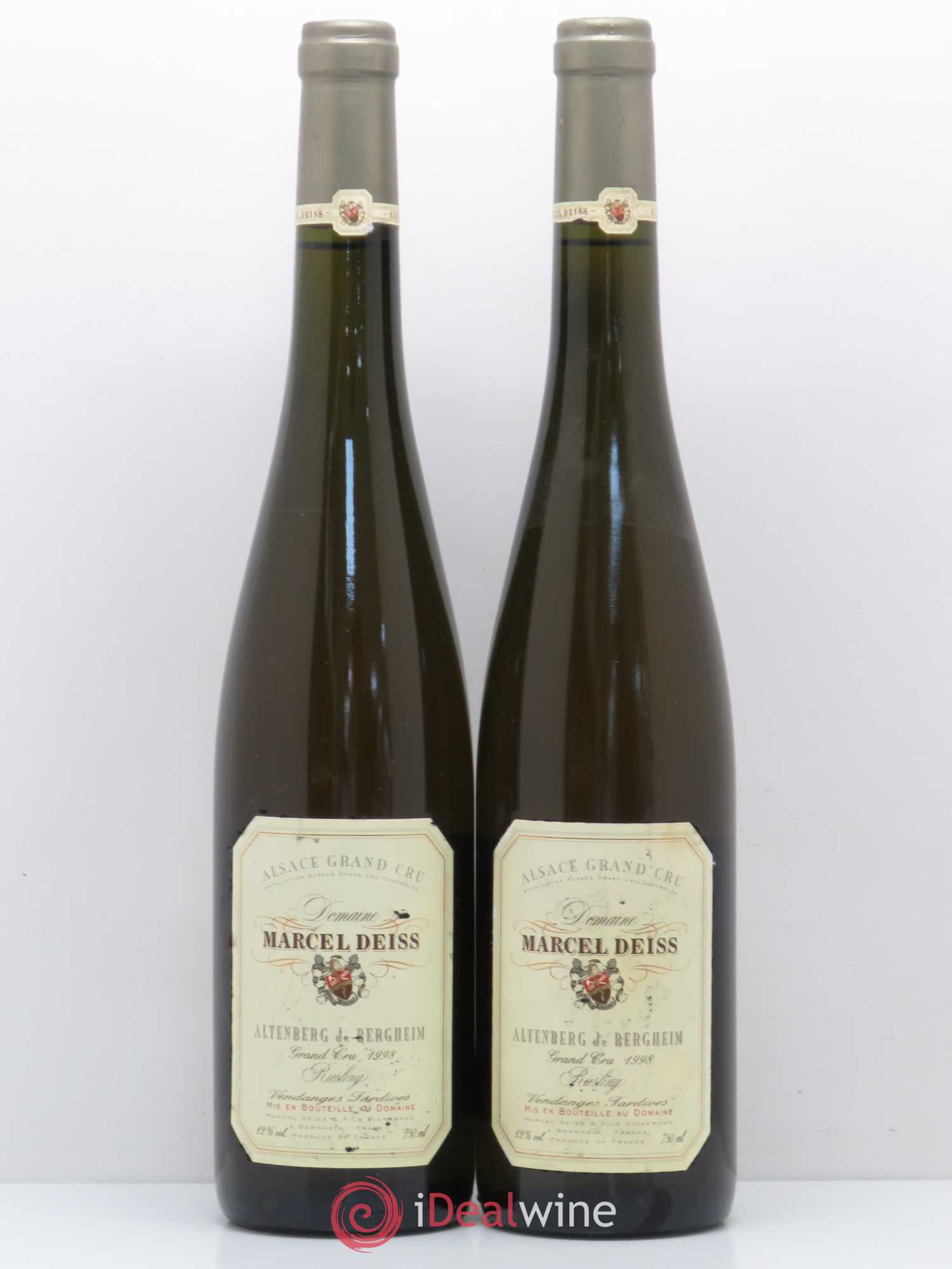 Alsace Riesling Vendanges Tardives Marcel Deiss (Domaine) Altenberg de Bergheim 1998 - Lotto di 2 bottiglie - 0