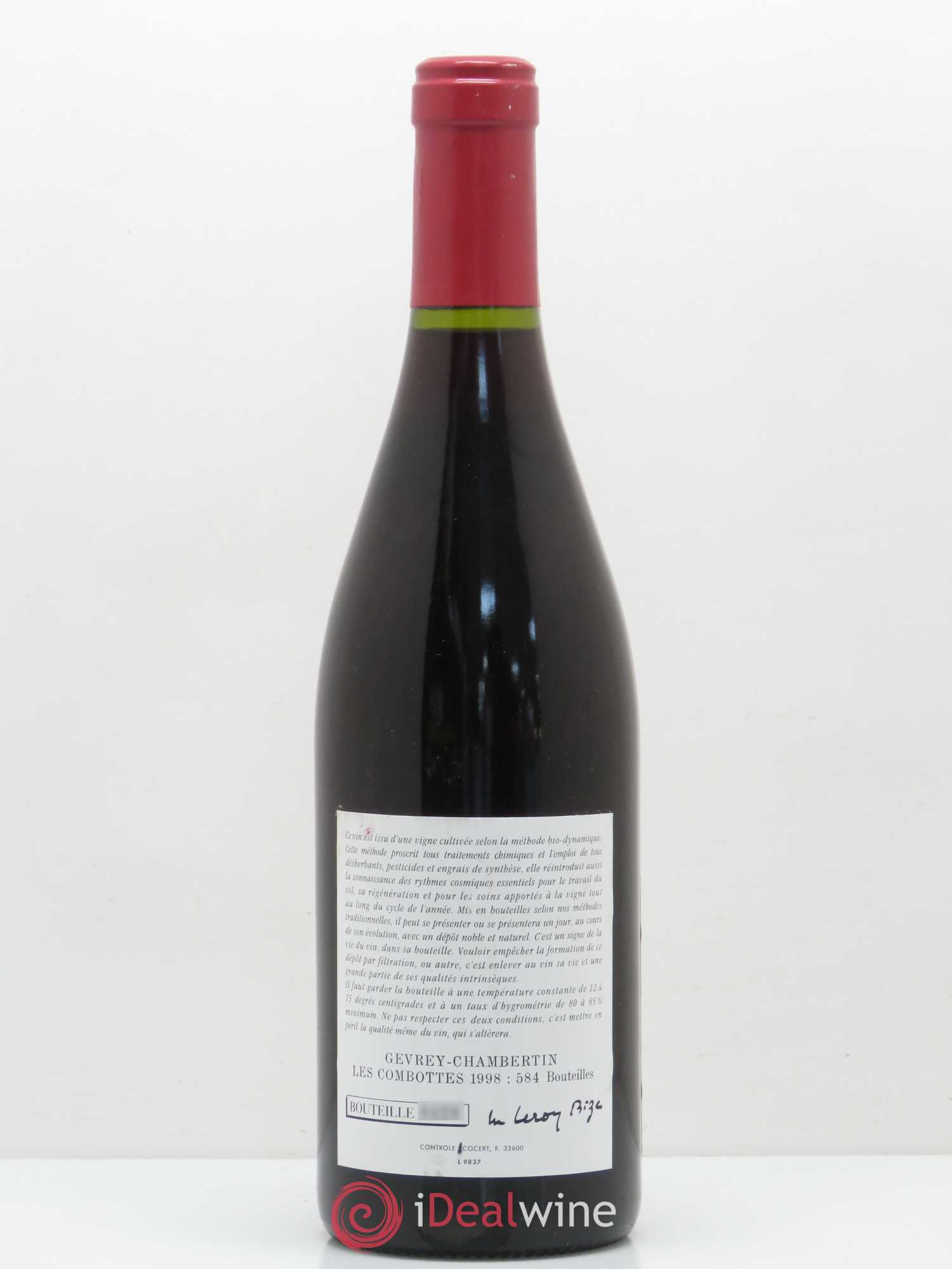 Gevrey-Chambertin Les Combottes 1998 - Posten von 1 Flasche - 1