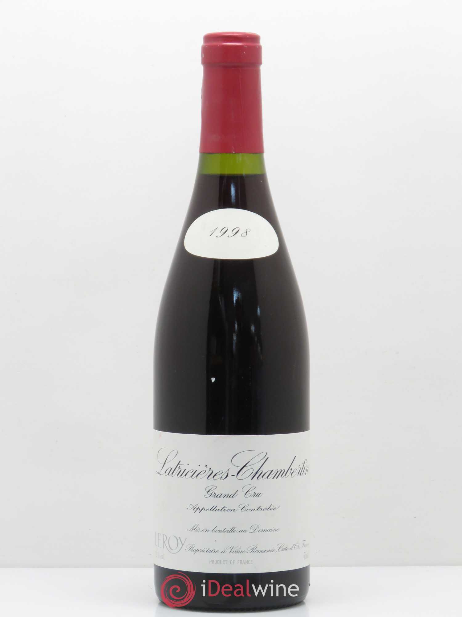 Latricières-Chambertin Grand Cru Leroy (Domaine) 1998 - Lot de 1 bouteille - 0
