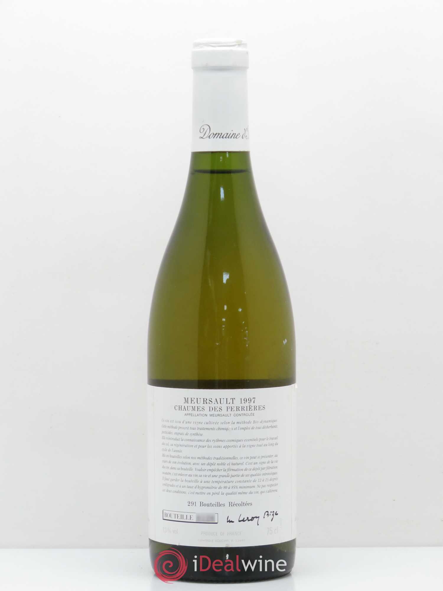 Meursault Chaumes des Perrières d'Auvenay (Domaine) 1997 - Lot de 1 bouteille - 1