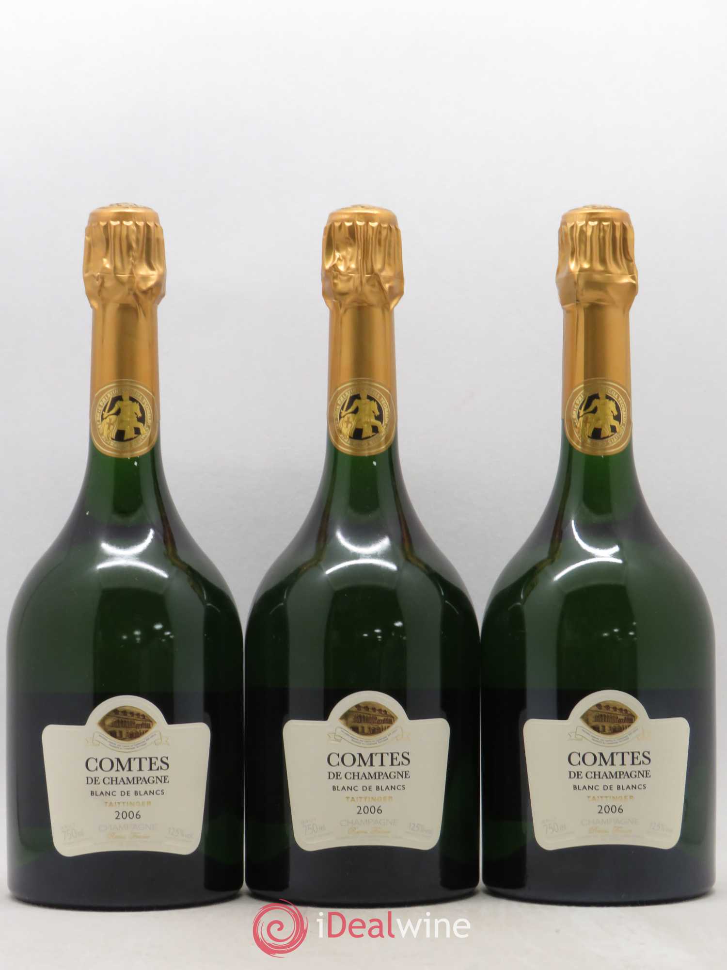 Comtes de Champagne Taittinger (no reserve) 2006 - Lot of 3 bottles - 0