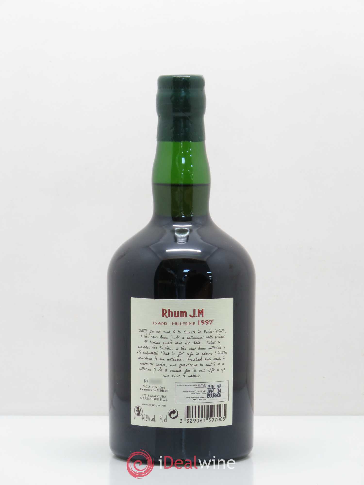 Rhum Très Vieux Rhum Agricole JM 1997 - Posten von 1 Flasche - 1