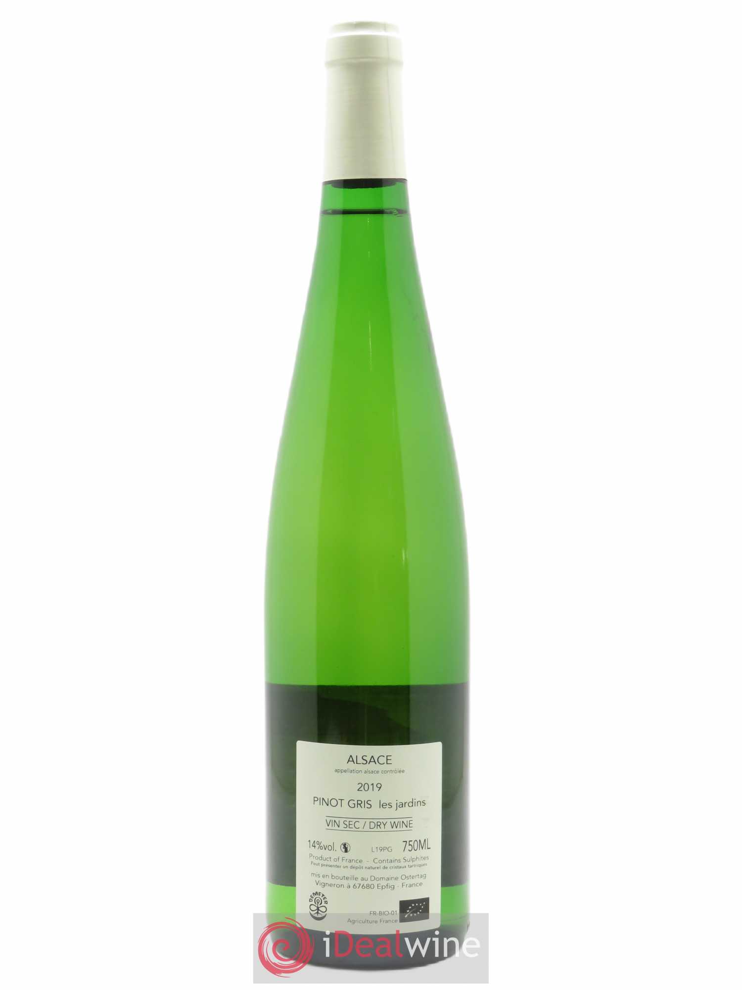 Alsace Pinot Gris Les Jardins Ostertag (Domaine) 2019 - Lot de 1 bouteille - 1