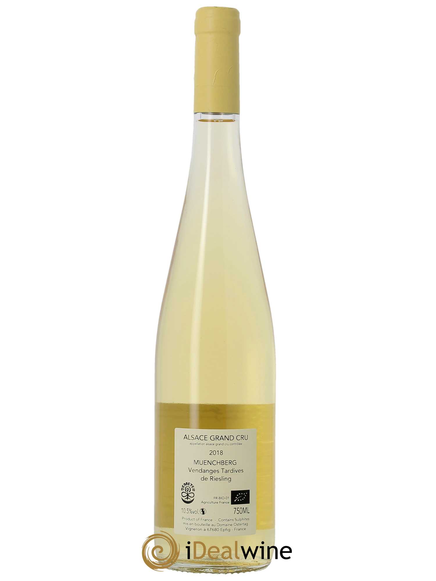 Alsace Riesling Grand Cru Muenchberg Vendanges Tardives Ostertag (Domaine) 2018 - Lot of 1 bottle - 1