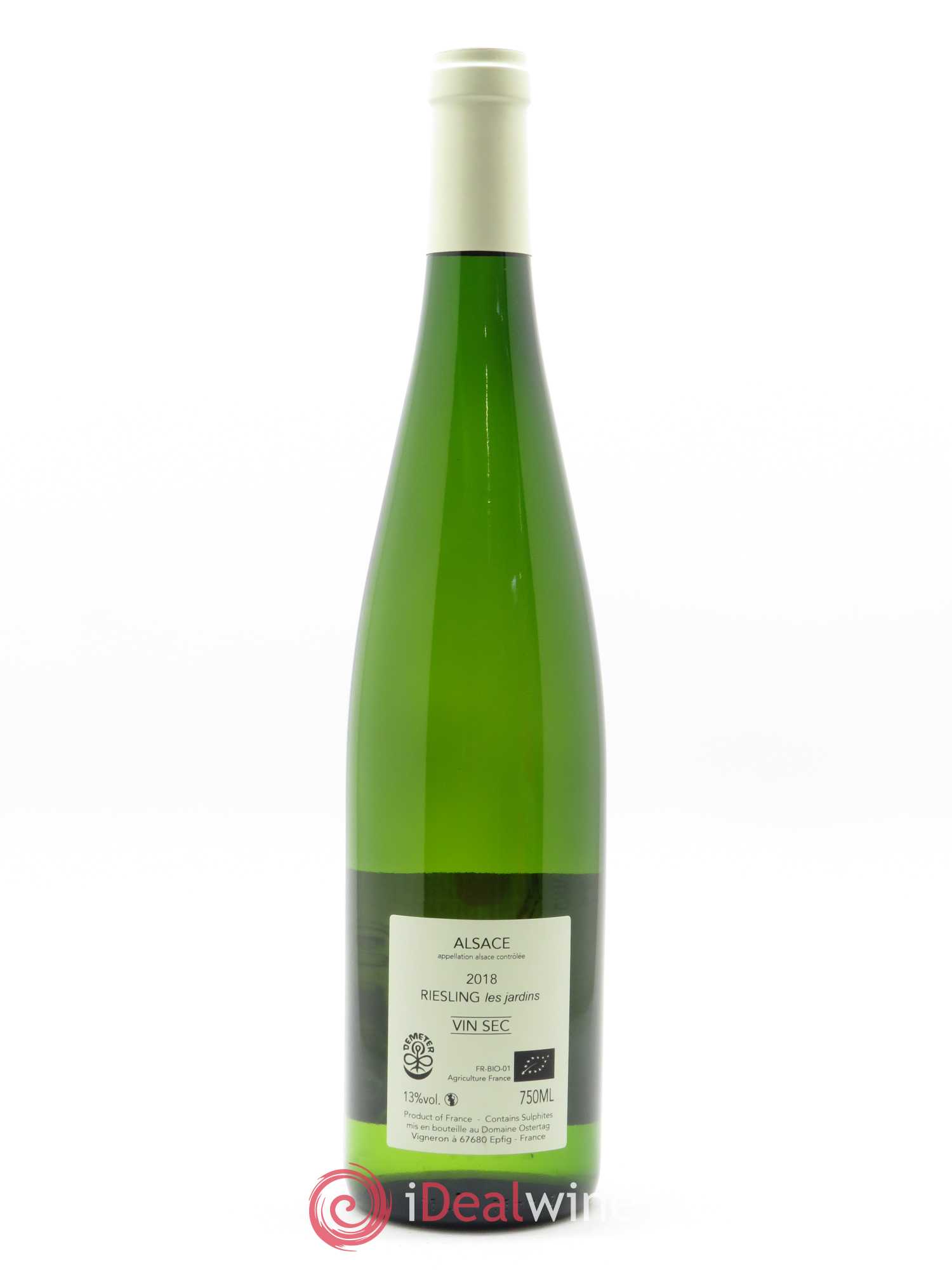 Alsace Riesling Les Jardins Ostertag (Domaine) 2018 - Lot de 1 bouteille - 1