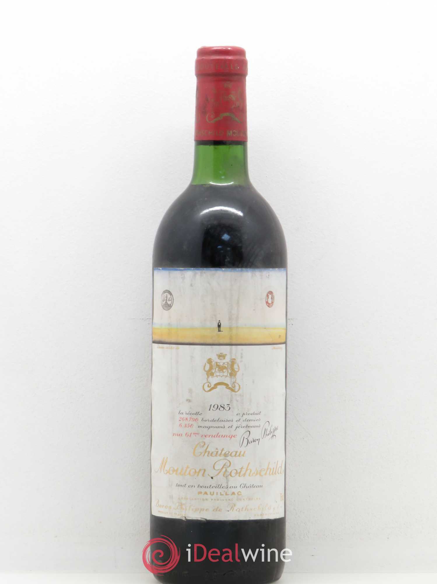 Château Mouton Rothschild 1er Grand Cru Classé 1983 - Lot de 1 bouteille - 0