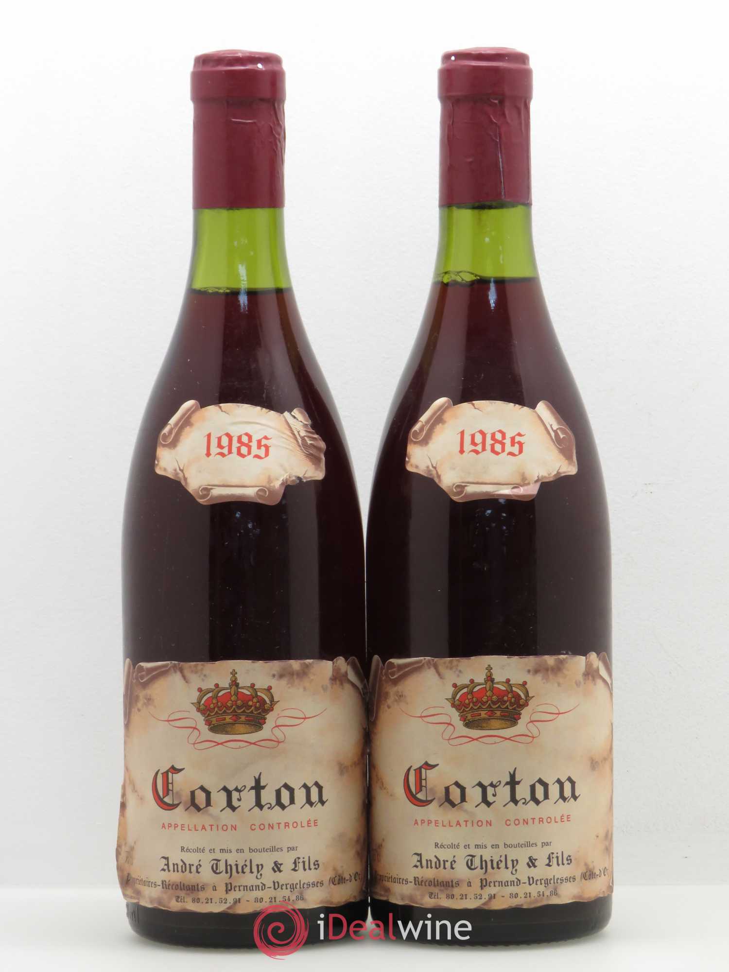 Corton Grand Cru André Thiely 1985 - Lot de 2 bouteilles - 0