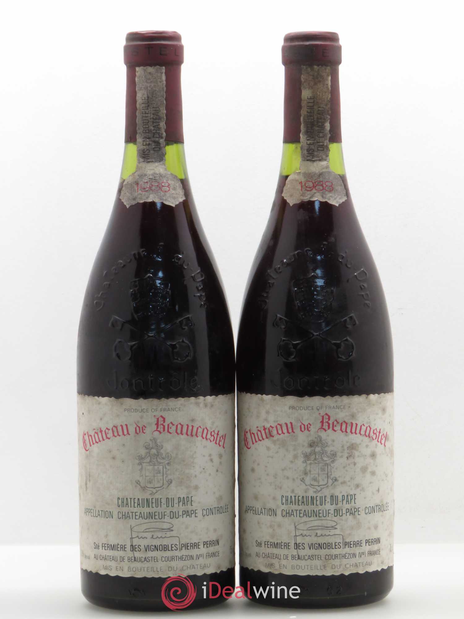 Châteauneuf-du-Pape Château de Beaucastel Famille Perrin 1988 - Lot de 2 bouteilles - 0