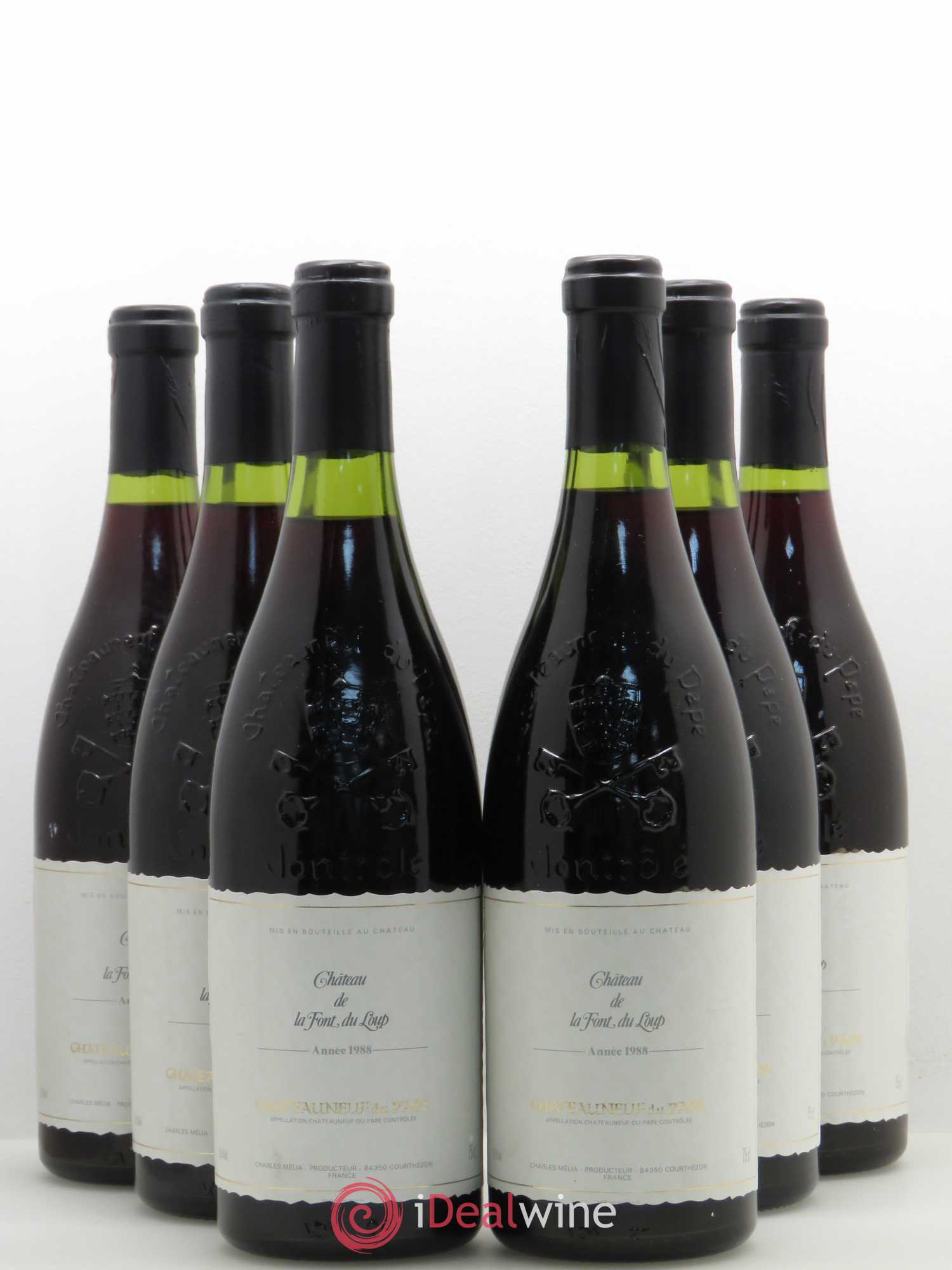 Châteauneuf-du-Pape Château de La Font du Loup 1988 - Posten von 6 Flaschen - 0