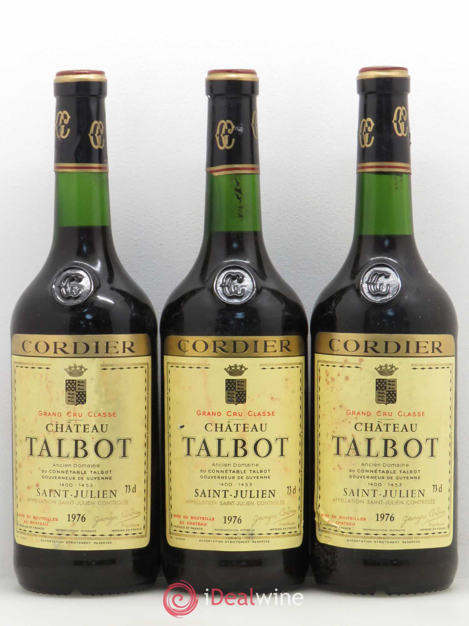 Château Talbot 4ème Grand Cru Classé 1976 - Lot de 6 bouteilles - 2