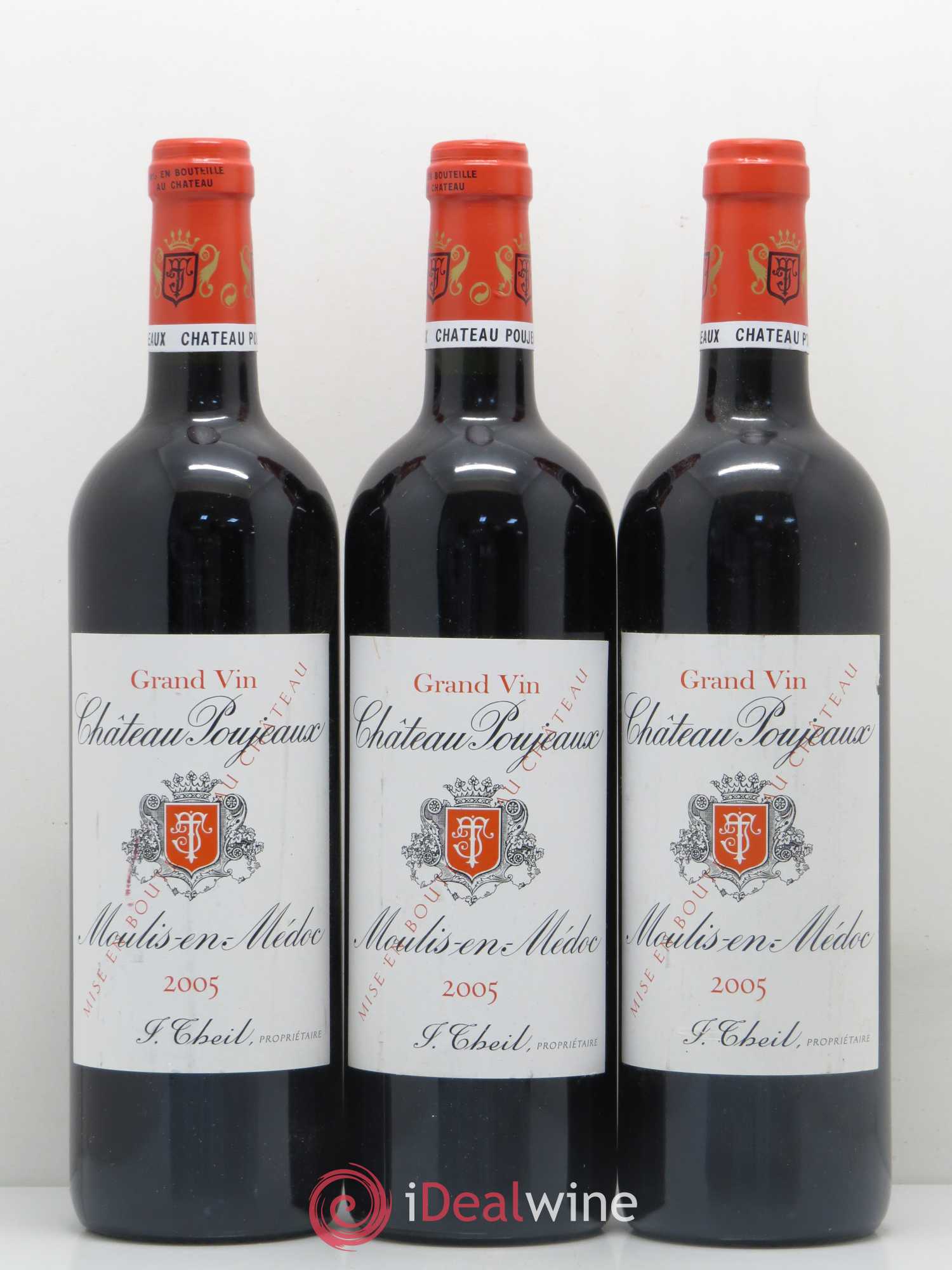 Château Poujeaux 2005 - Lot de 3 bouteilles - 0