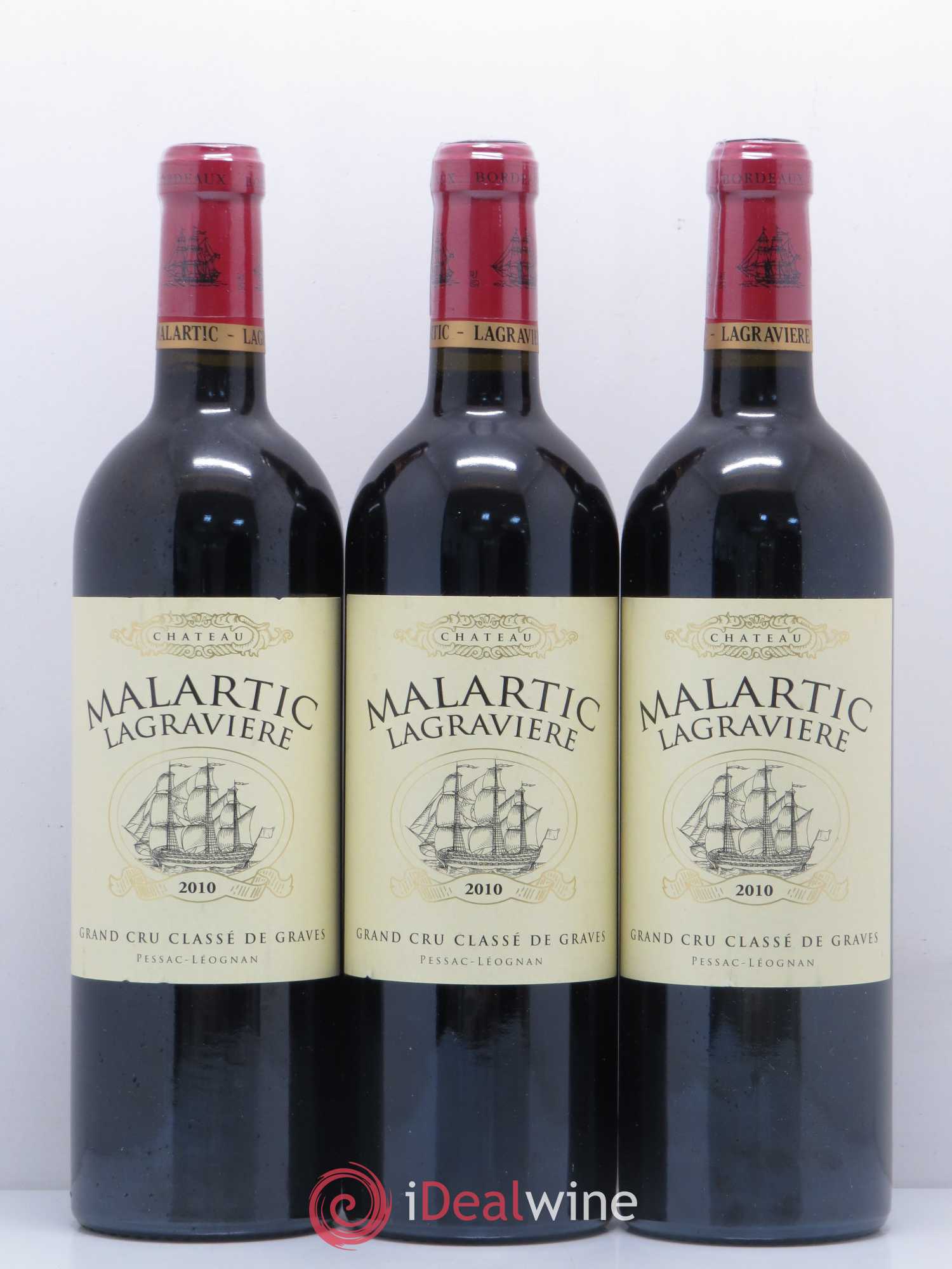 Château Malartic-Lagravière Cru Classé de Graves 2010 - Lot de 3 bouteilles - 0