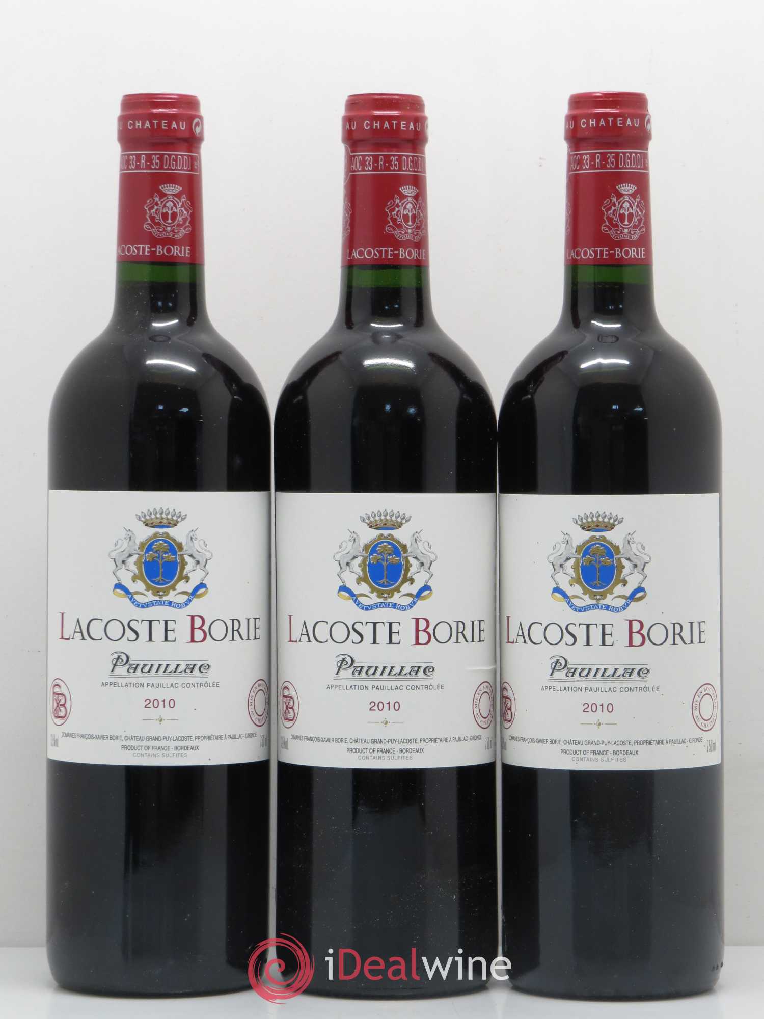 Lacoste Borie 2010 - Lot de 12 bouteilles - 1