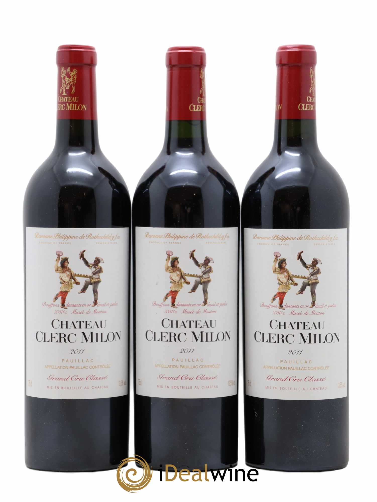 Château Clerc Milon 5ème Grand Cru Classé 2011 - Lot de 3 bouteilles - 0