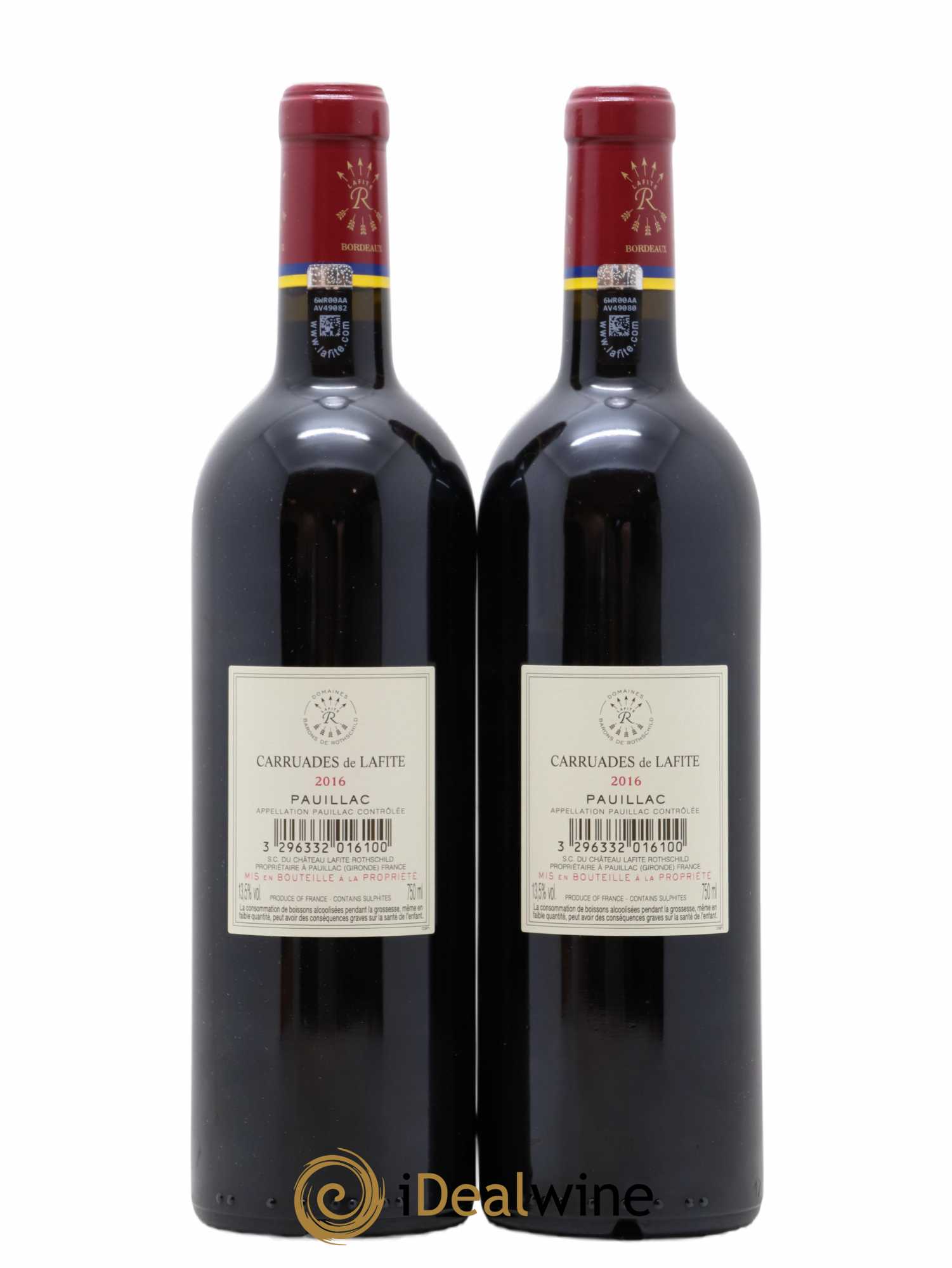 Carruades de Lafite Rothschild Second Vin 2016 - Lot de 2 bouteilles - 1