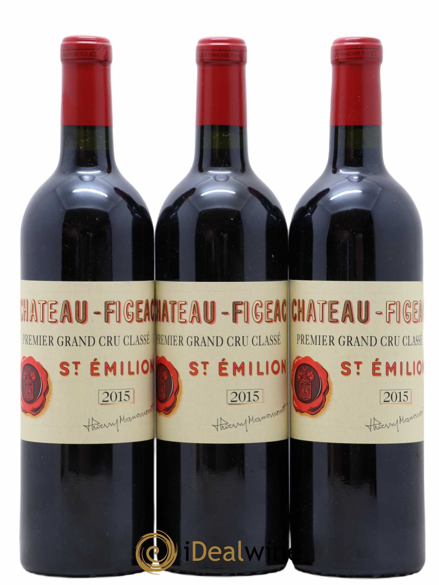 Château Figeac 1er Grand Cru Classé A 2015 - Lot de 3 bouteilles - 0