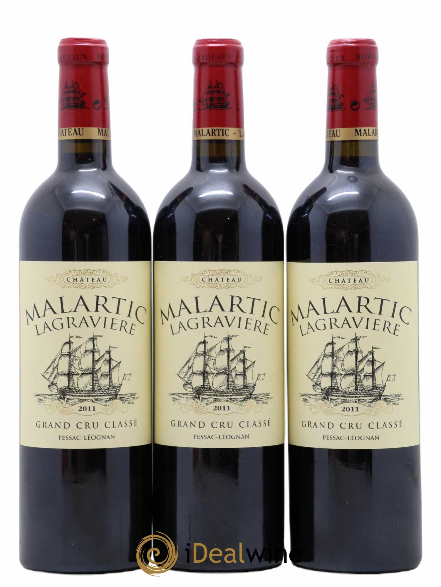 Château Malartic-Lagravière Cru Classé de Graves 2011 - Lot de 3 bouteilles - 0