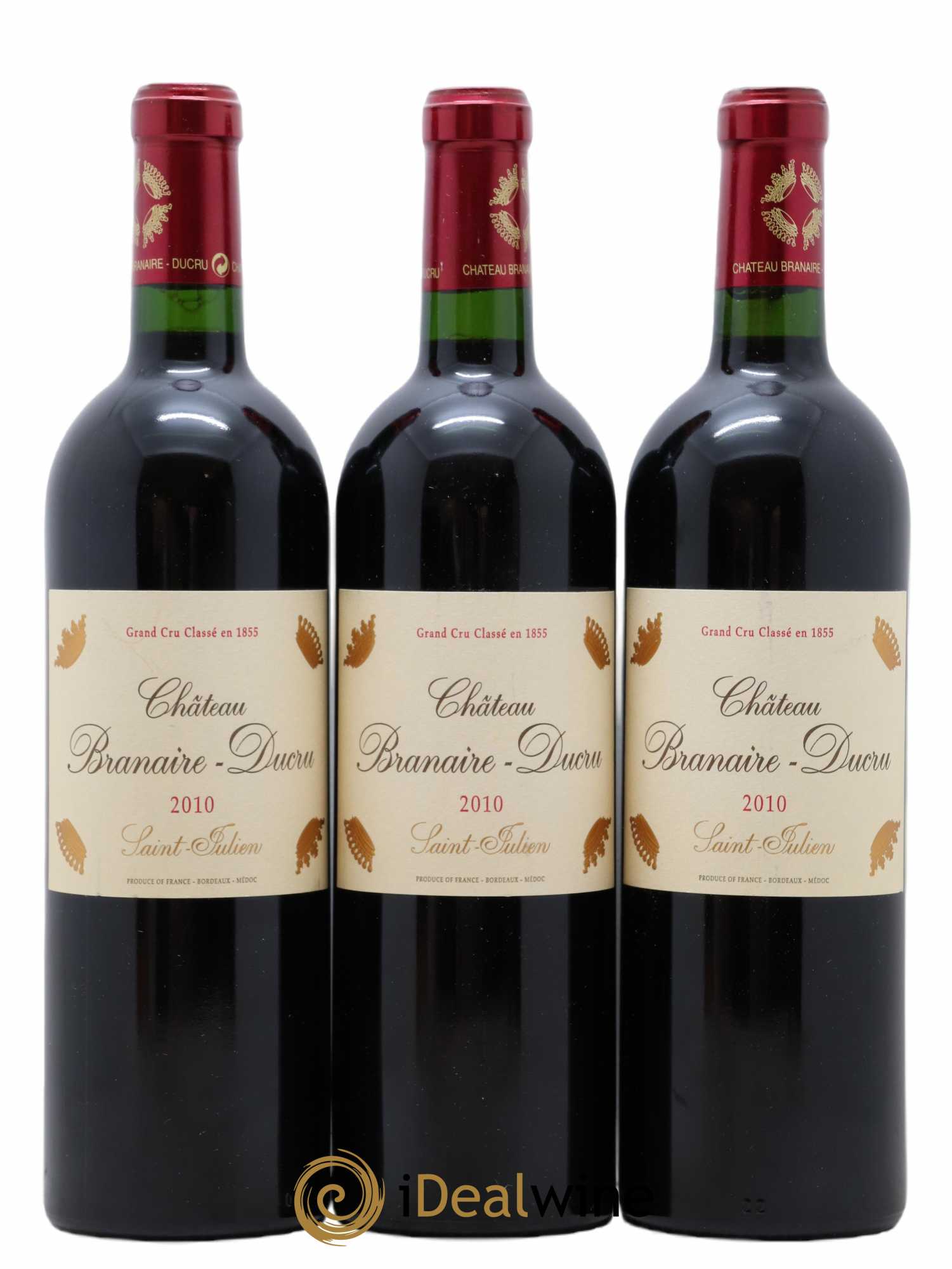 Château Branaire Ducru 4ème Grand Cru Classé 2010 - Lot de 3 bouteilles - 0