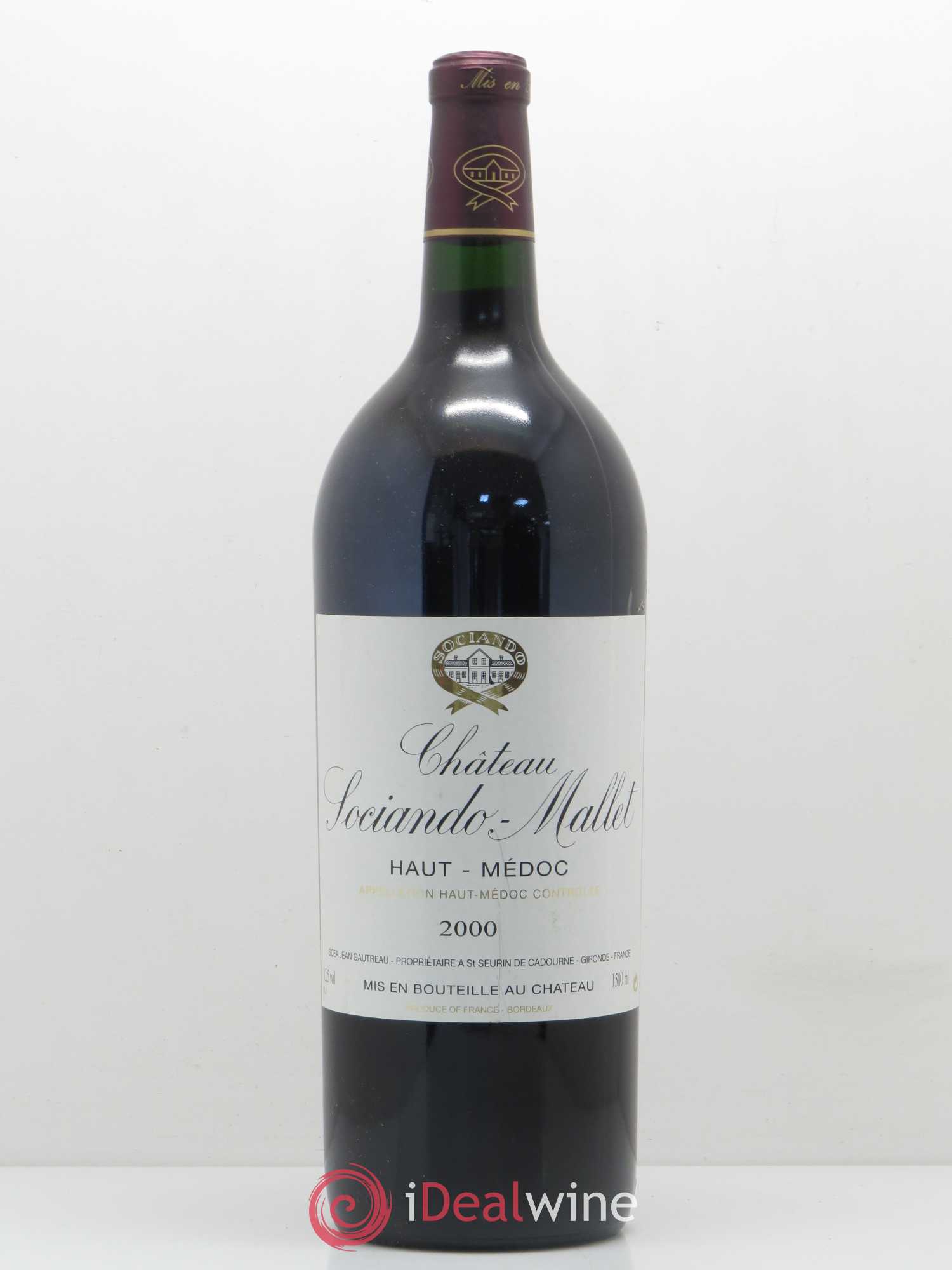 Château Sociando Mallet 2000 - Lot de 1 magnum - 0
