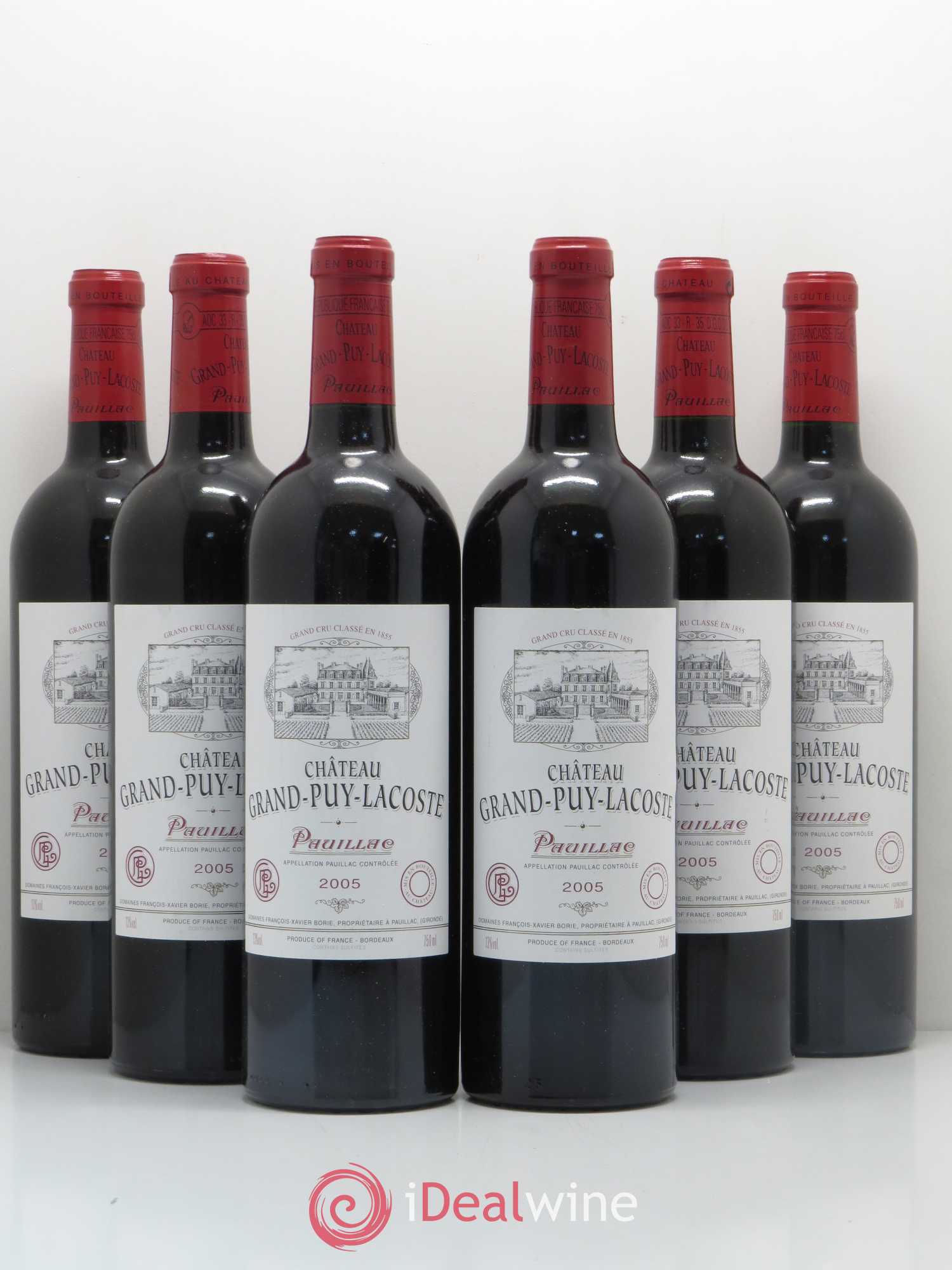 Château Grand Puy Lacoste 5ème Grand Cru Classé 2005 - Lot de 6 bouteilles - 0