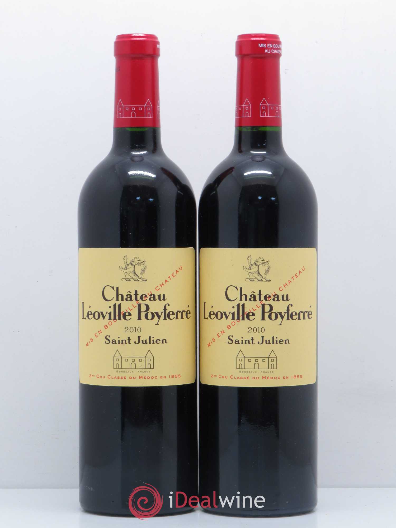 Château Léoville Poyferré 2ème Grand Cru Classé 2010 - Lot de 2 bouteilles - 0