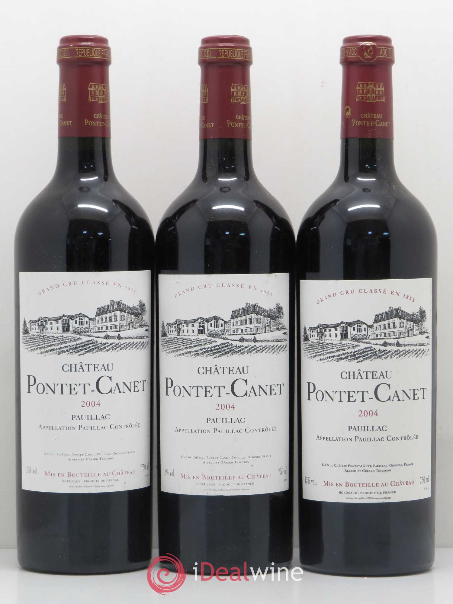 Château Pontet Canet 5ème Grand Cru Classé 2004 - Lot de 6 bouteilles - 1