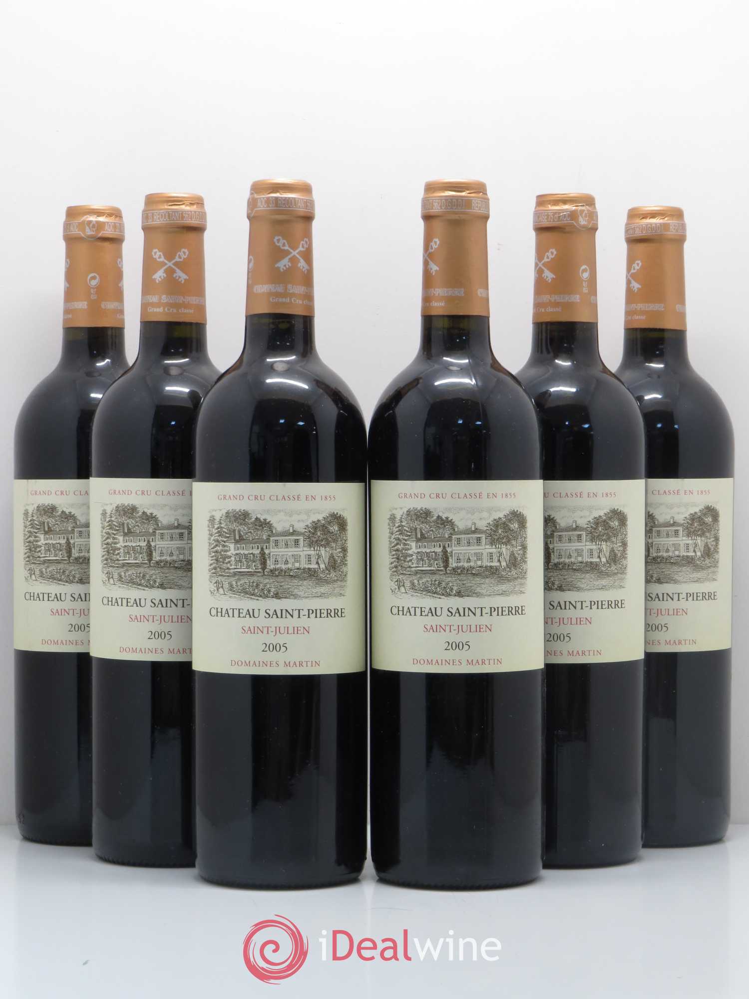 Château Saint-Pierre 4ème Grand Cru Classé 2005 - Lot de 6 bouteilles - 0
