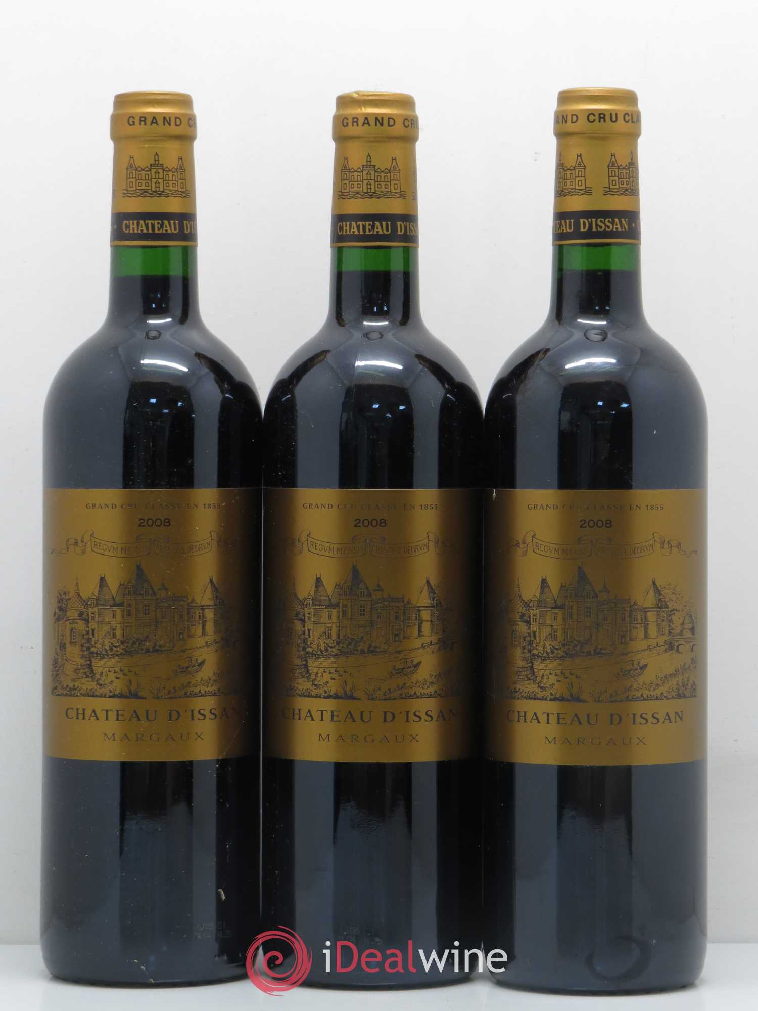 Château d'Issan 3ème Grand Cru Classé 2008 - Lot de 3 bouteilles - 0
