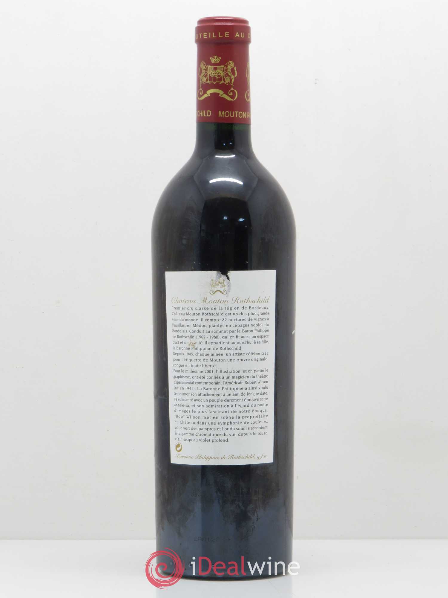 Château Mouton Rothschild 1er Grand Cru Classé 2001 - Lot de 1 bouteille - 1