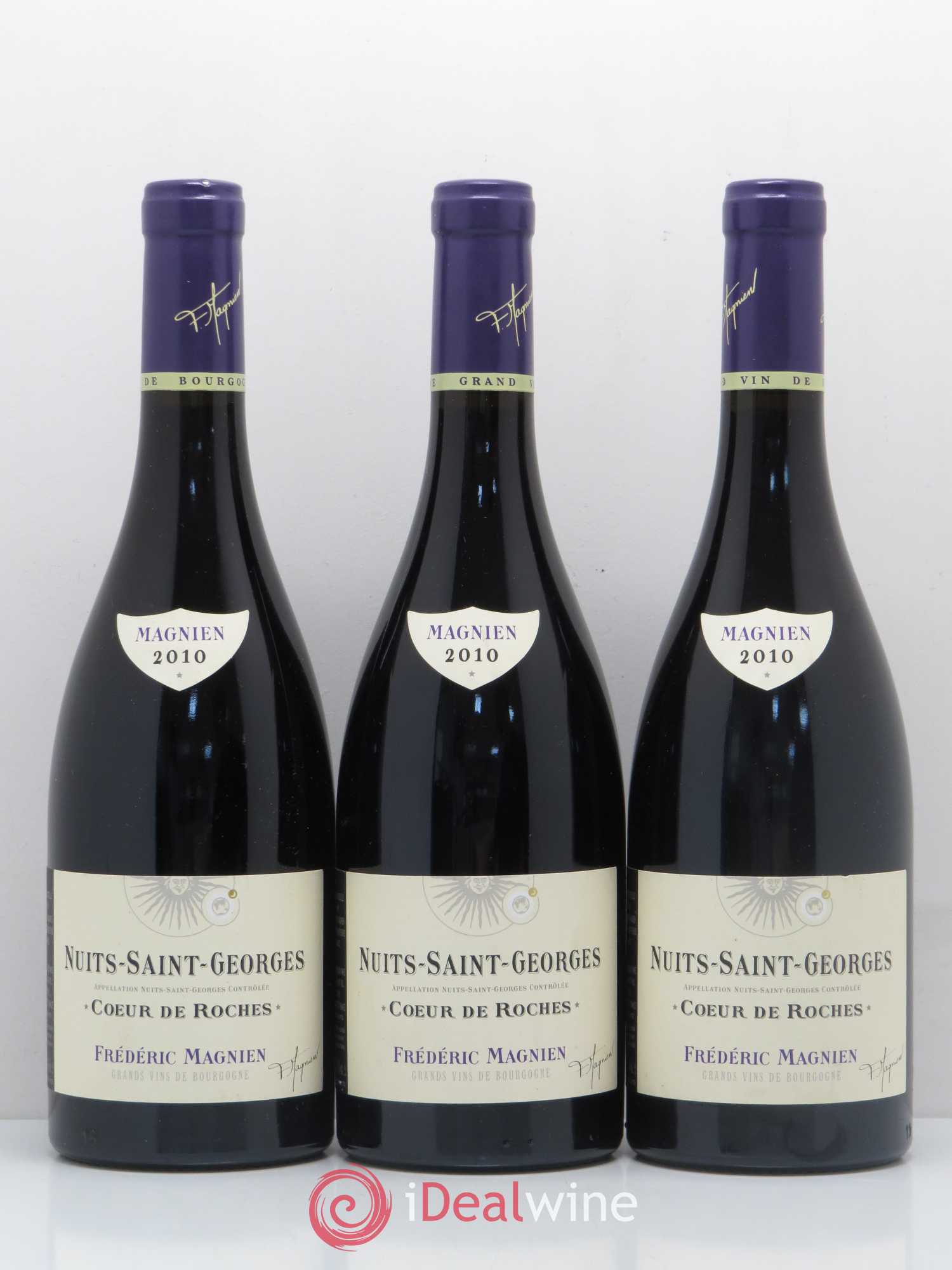 Nuits-Saint-Georges 1er Cru Coeur de Roche Frédéric Magnien 2010 - Lot de 3 bouteilles - 0