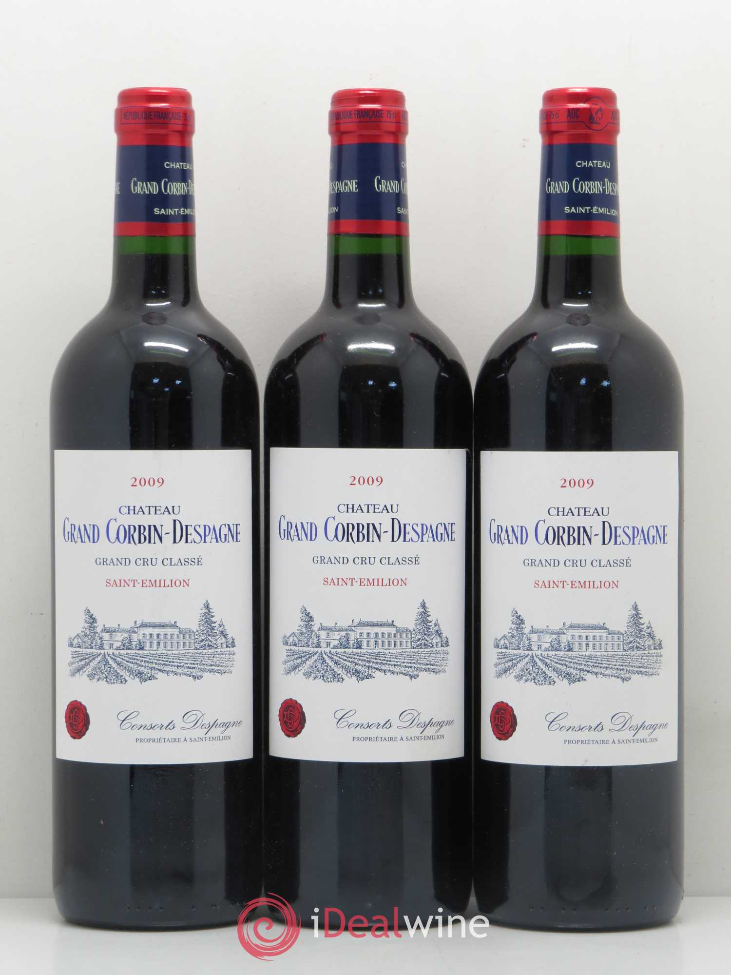 Château Grand Corbin Grand Cru Classé Despagne 2009 - Lot de 6 bouteilles - 1