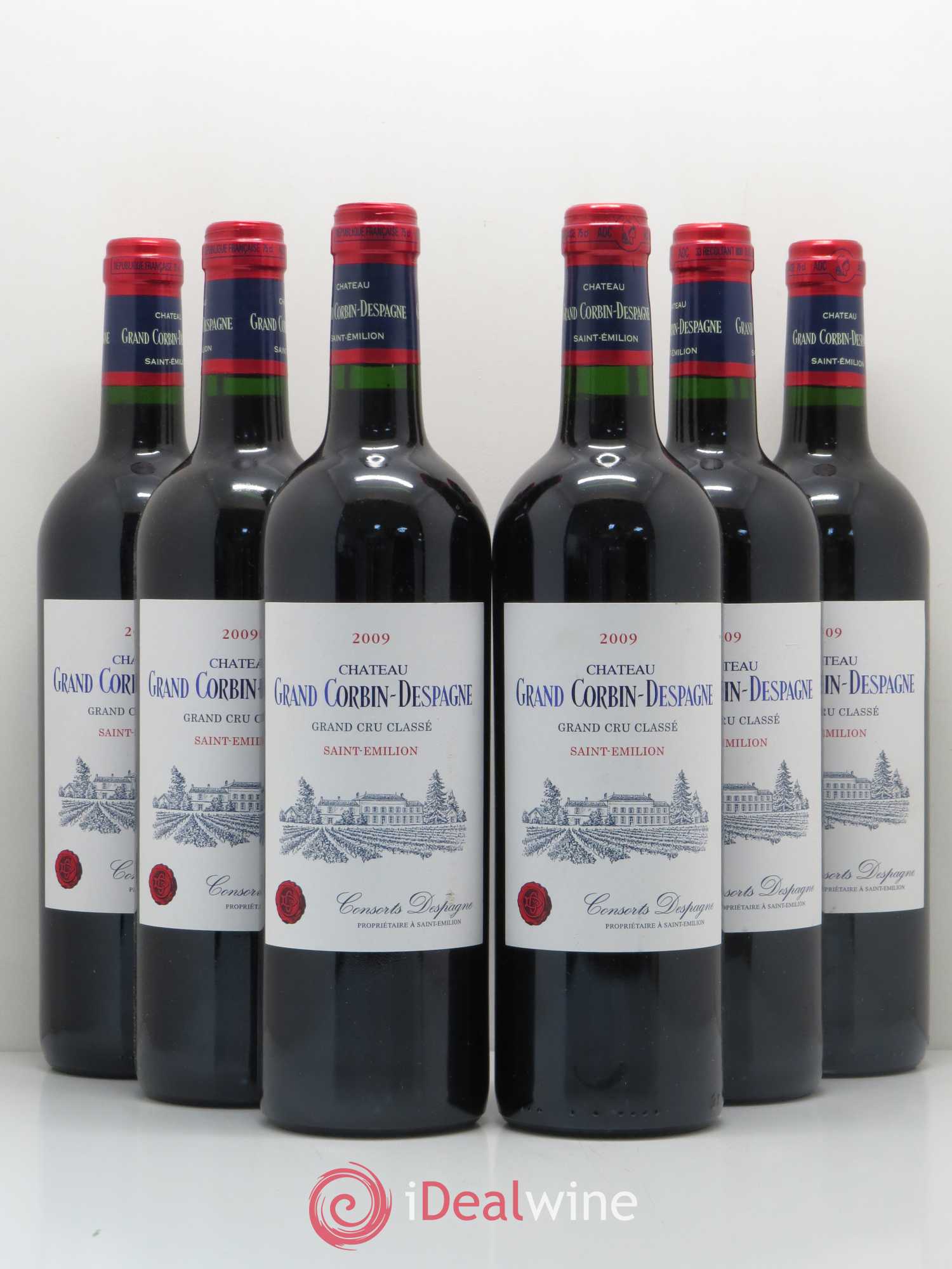 Château Grand Corbin Grand Cru Classé Despagne 2009 - Lot de 6 bouteilles - 0
