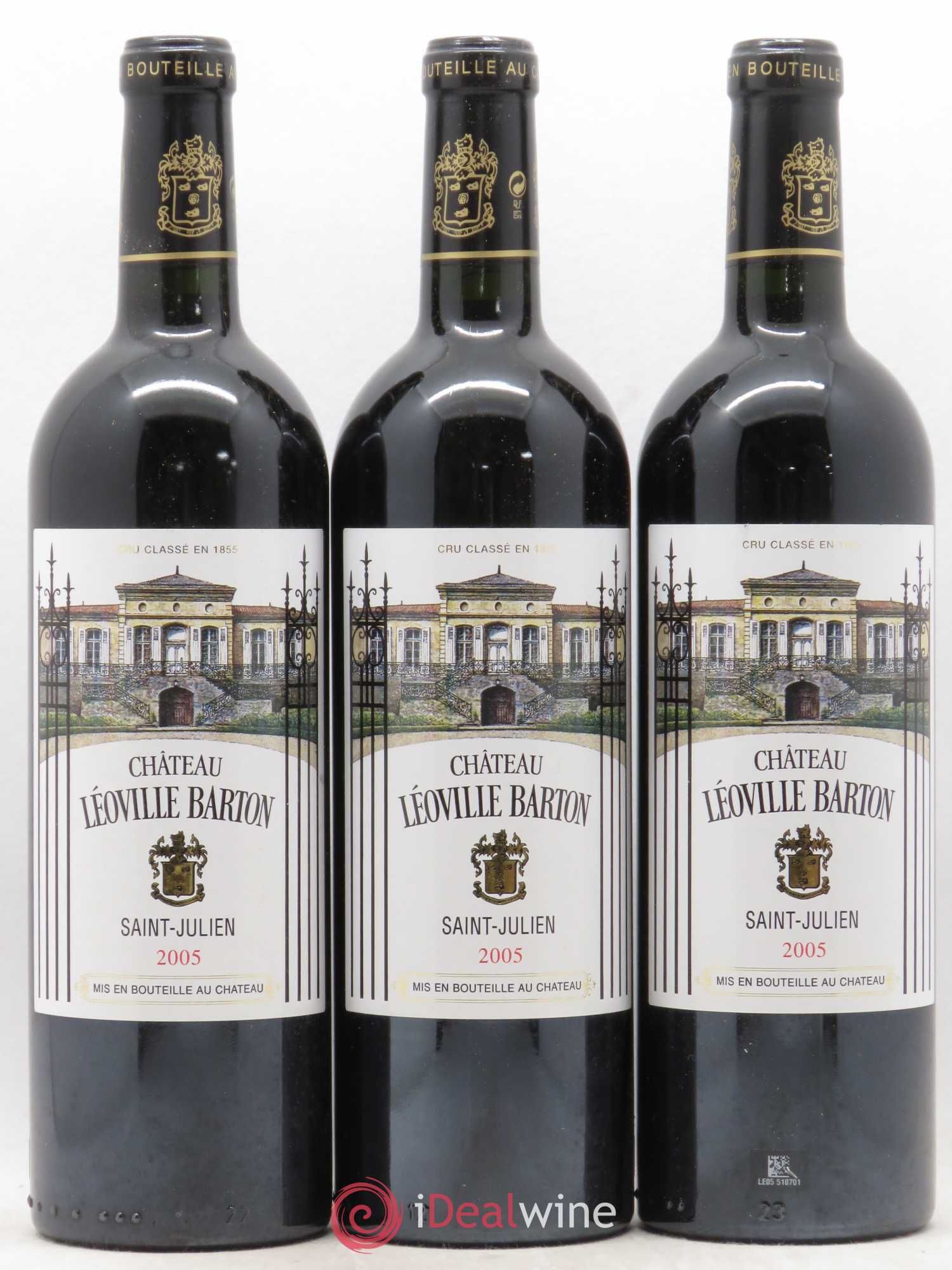 Château Léoville Barton 2ème Grand Cru Classé 2005 - Lot de 3 bouteilles - 0