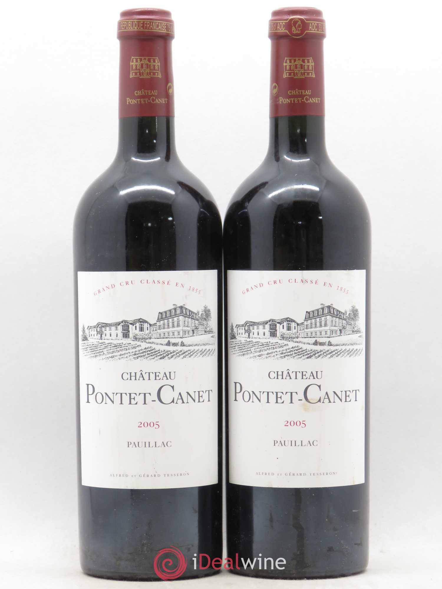 Château Pontet Canet 5ème Grand Cru Classé 2005 - Lot de 2 bouteilles - 0