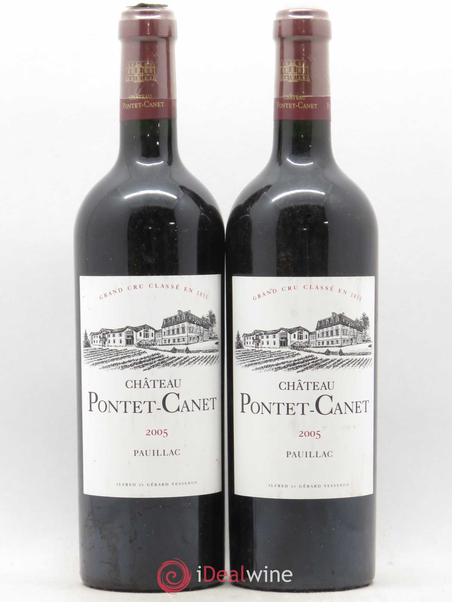 Château Pontet Canet 5ème Grand Cru Classé 2005 - Lot de 2 bouteilles - 0