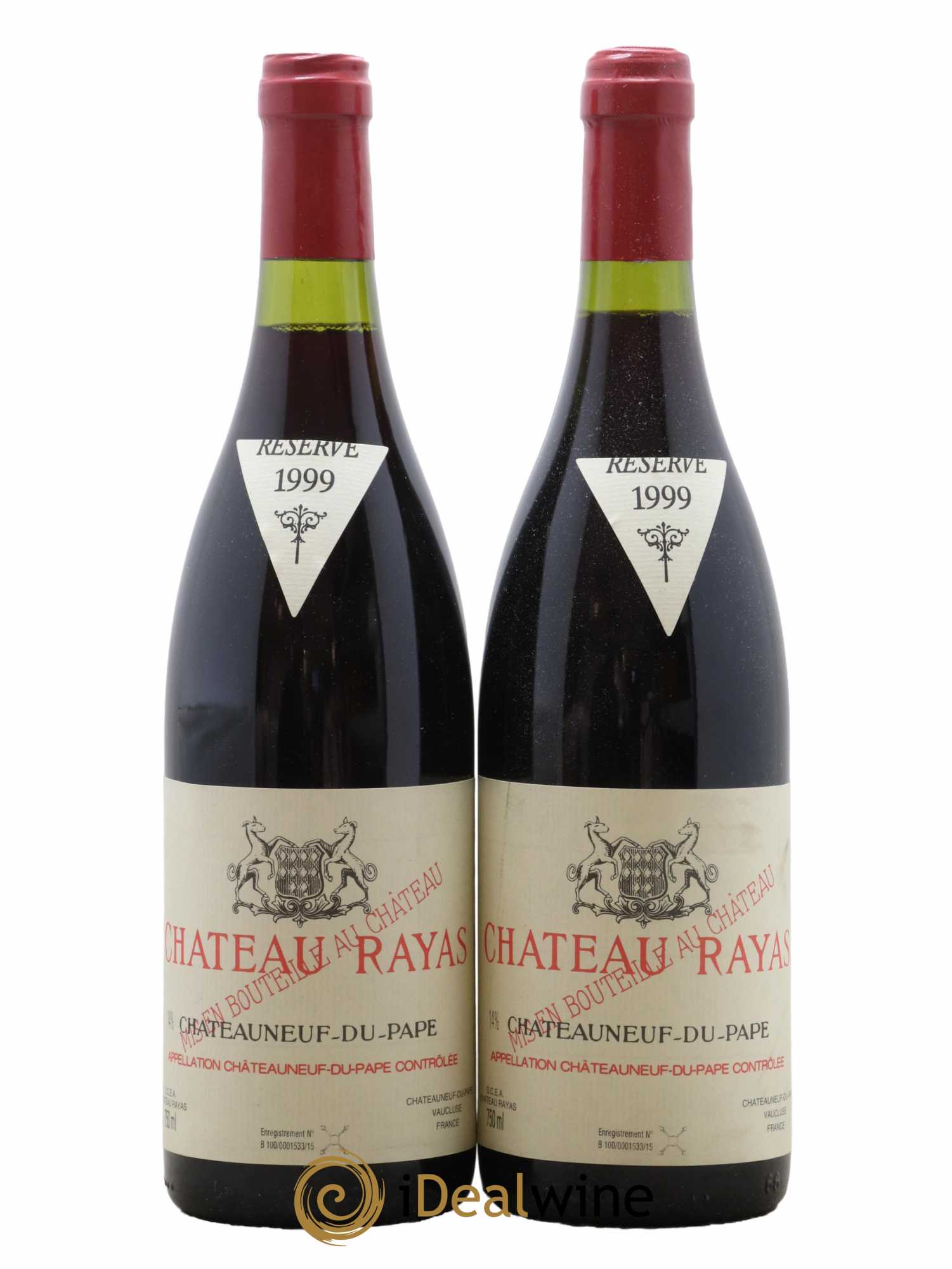 Châteauneuf-du-Pape Château Rayas Emmanuel Reynaud 1999 - Lot de 2 bouteilles - 0