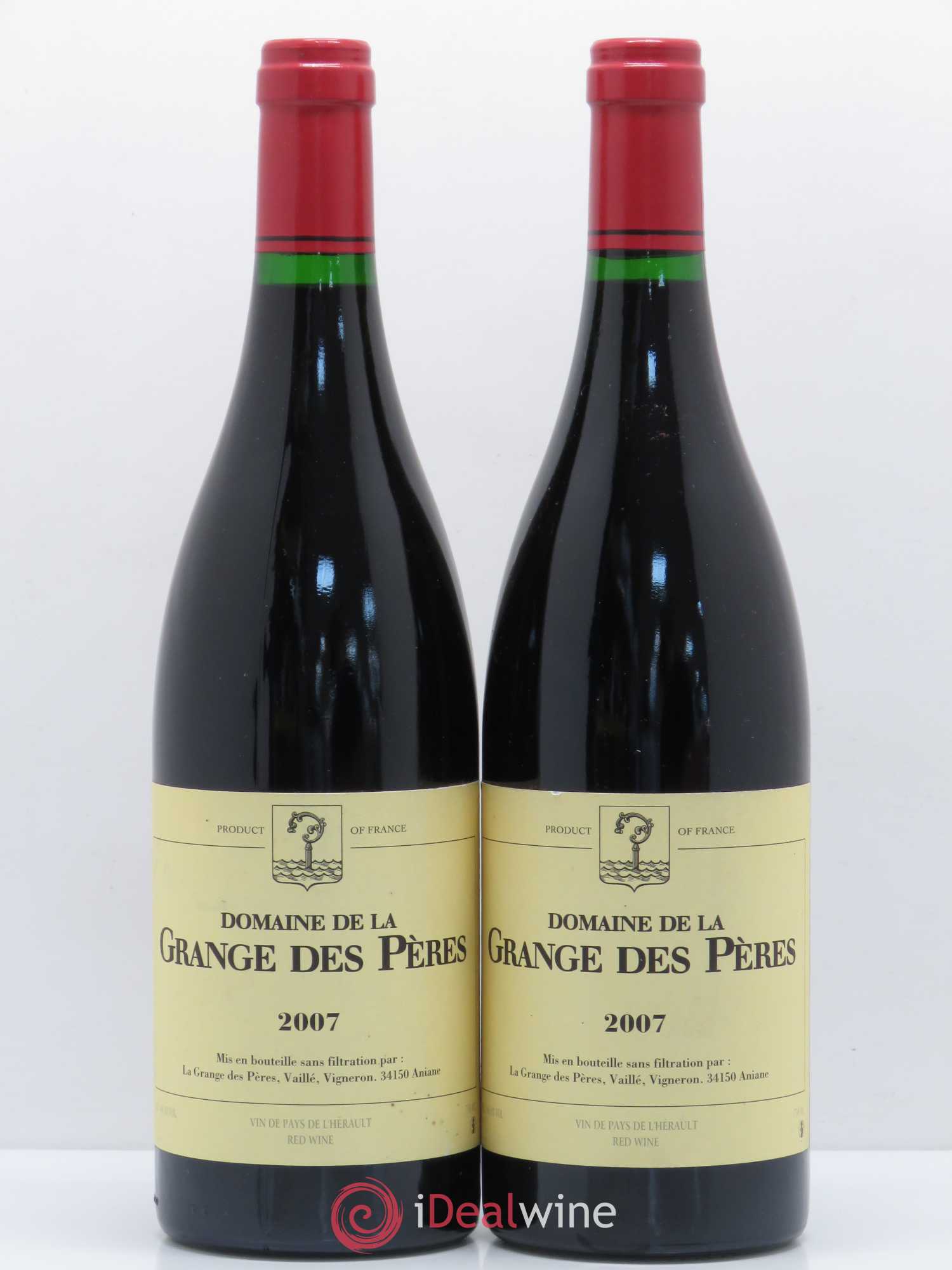 Pays d'Hérault Grange des Pères Laurent Vaillé 2007 - Lot de 2 bouteilles - 0