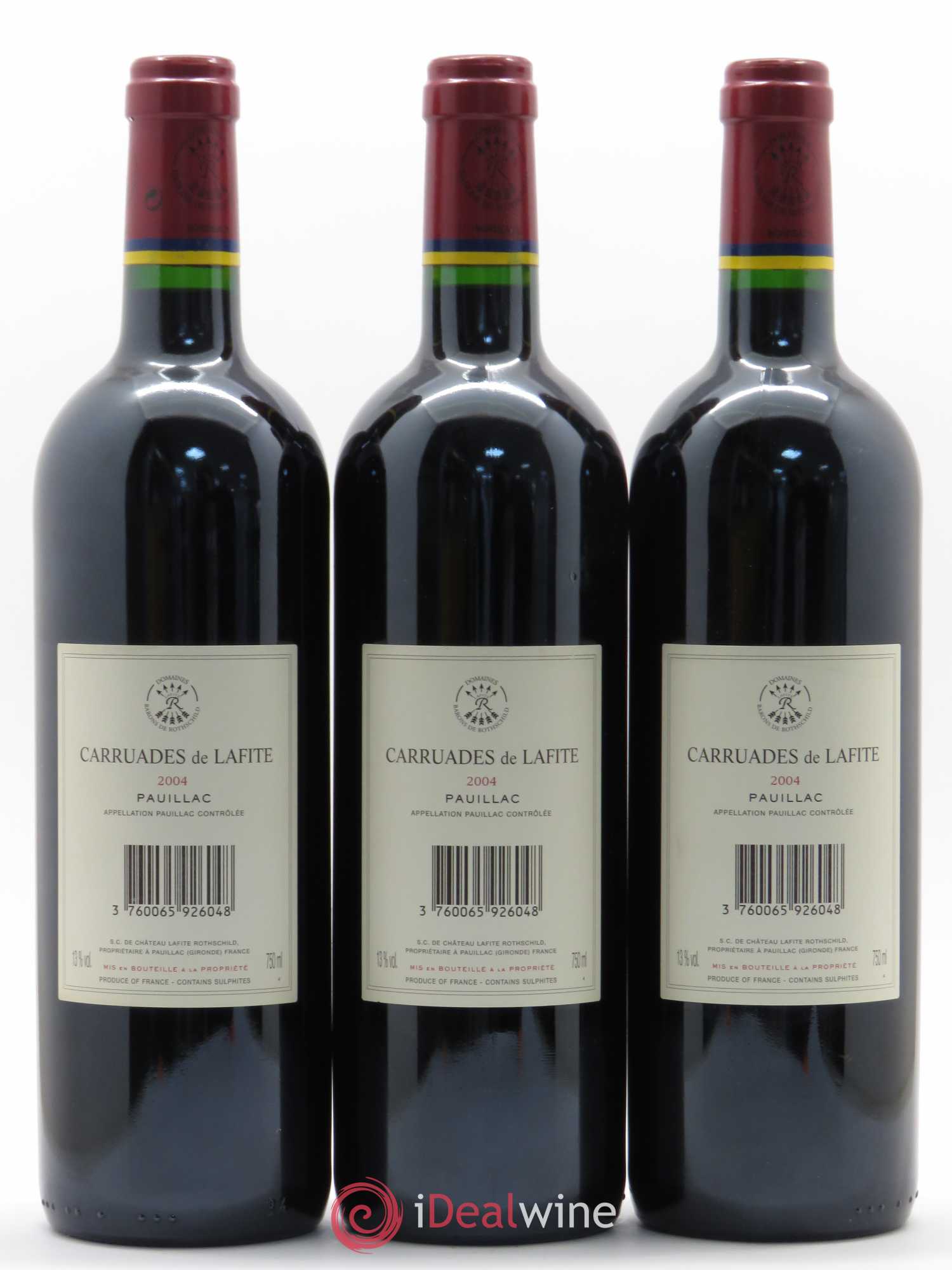 Carruades de Lafite Rothschild Second Vin 2004 - Lot de 3 bouteilles - 1