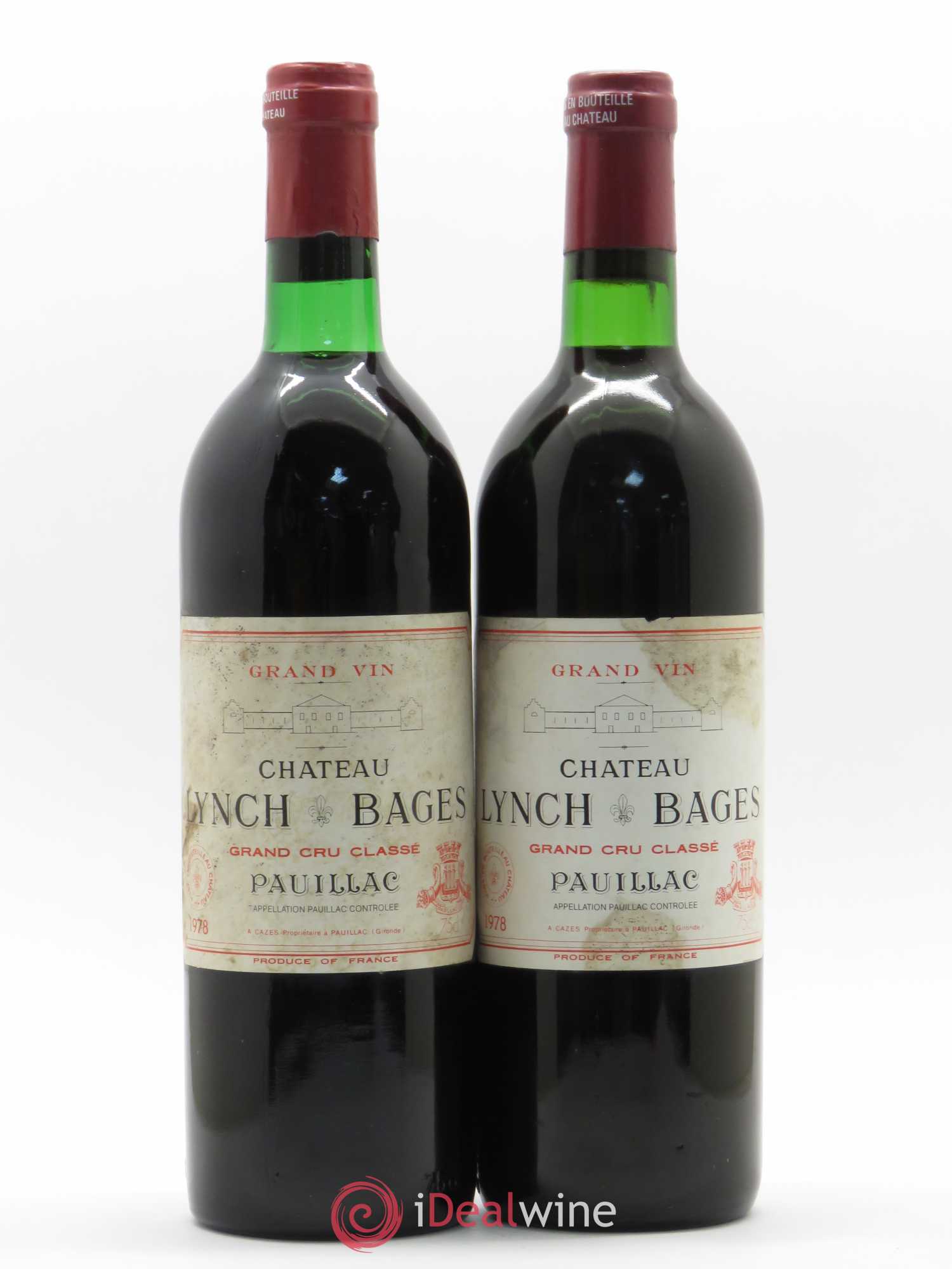 Château Lynch Bages 5ème Grand Cru Classé 1978 - Lot de 2 bouteilles - 0