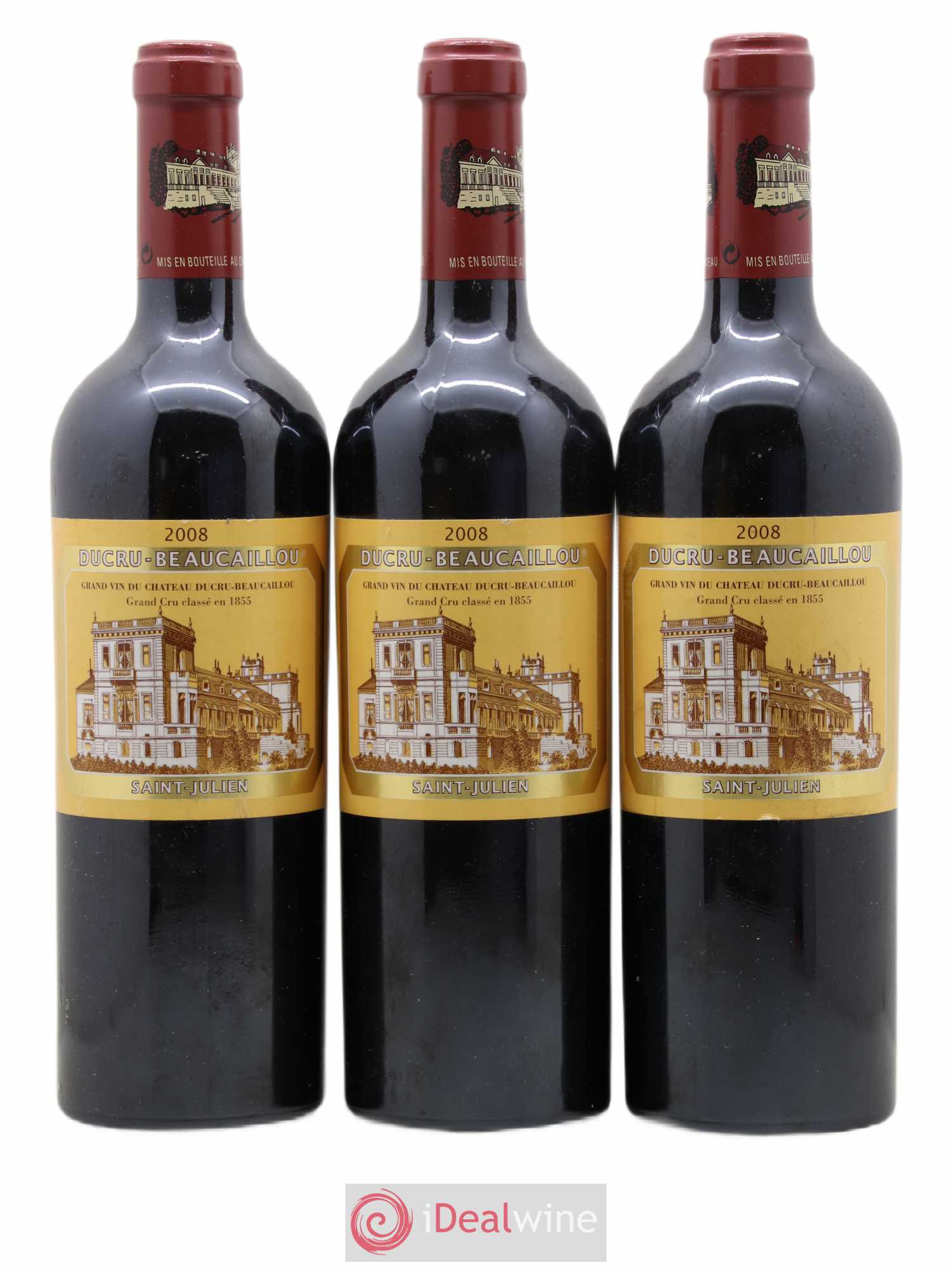 Château Ducru Beaucaillou 2ème Grand Cru Classé 2008 - Lot de 3 bouteilles - 0