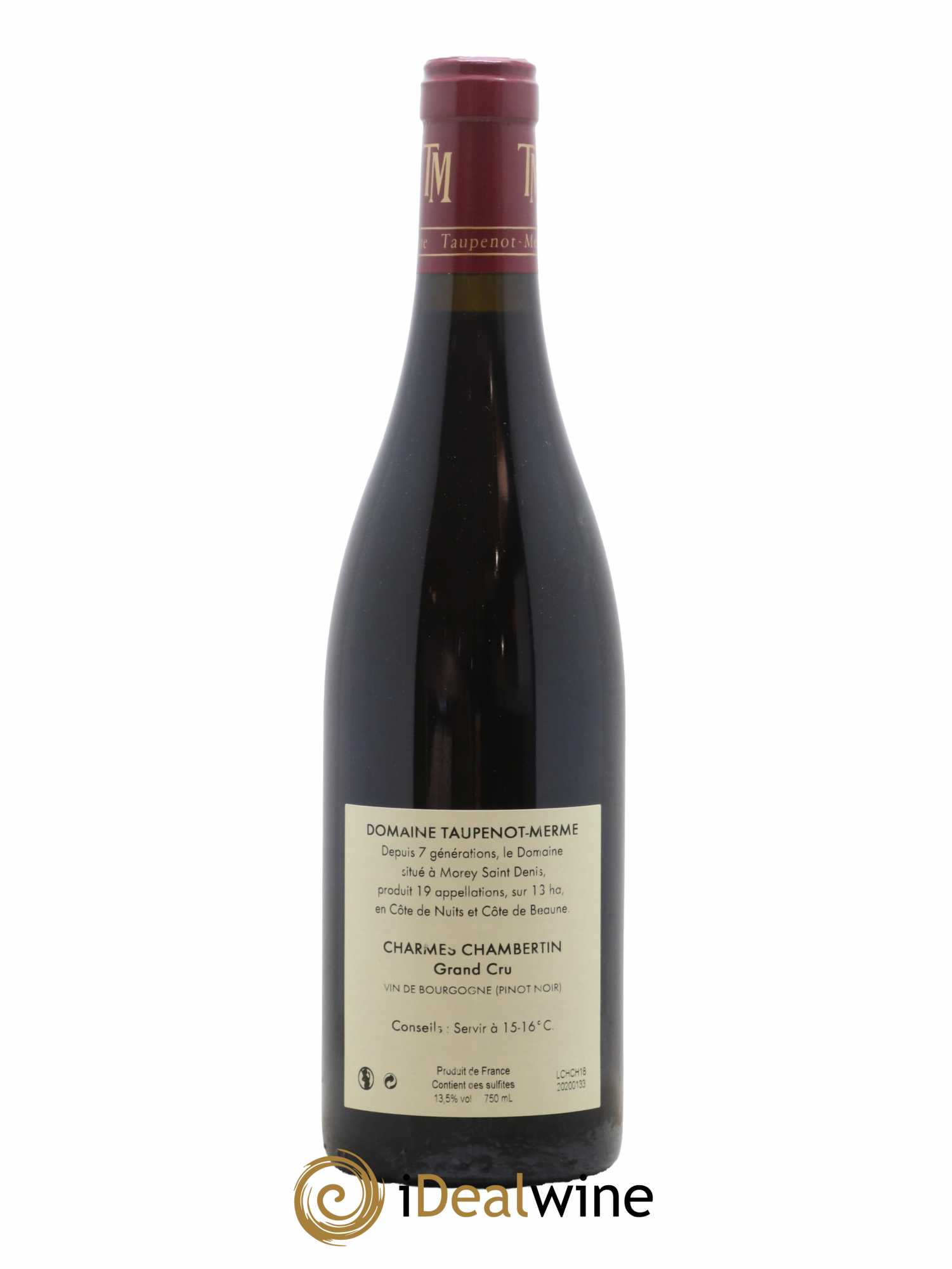 Charmes-Chambertin Grand Cru Taupenot-Merme 2018 - Lot de 1 bouteille - 1