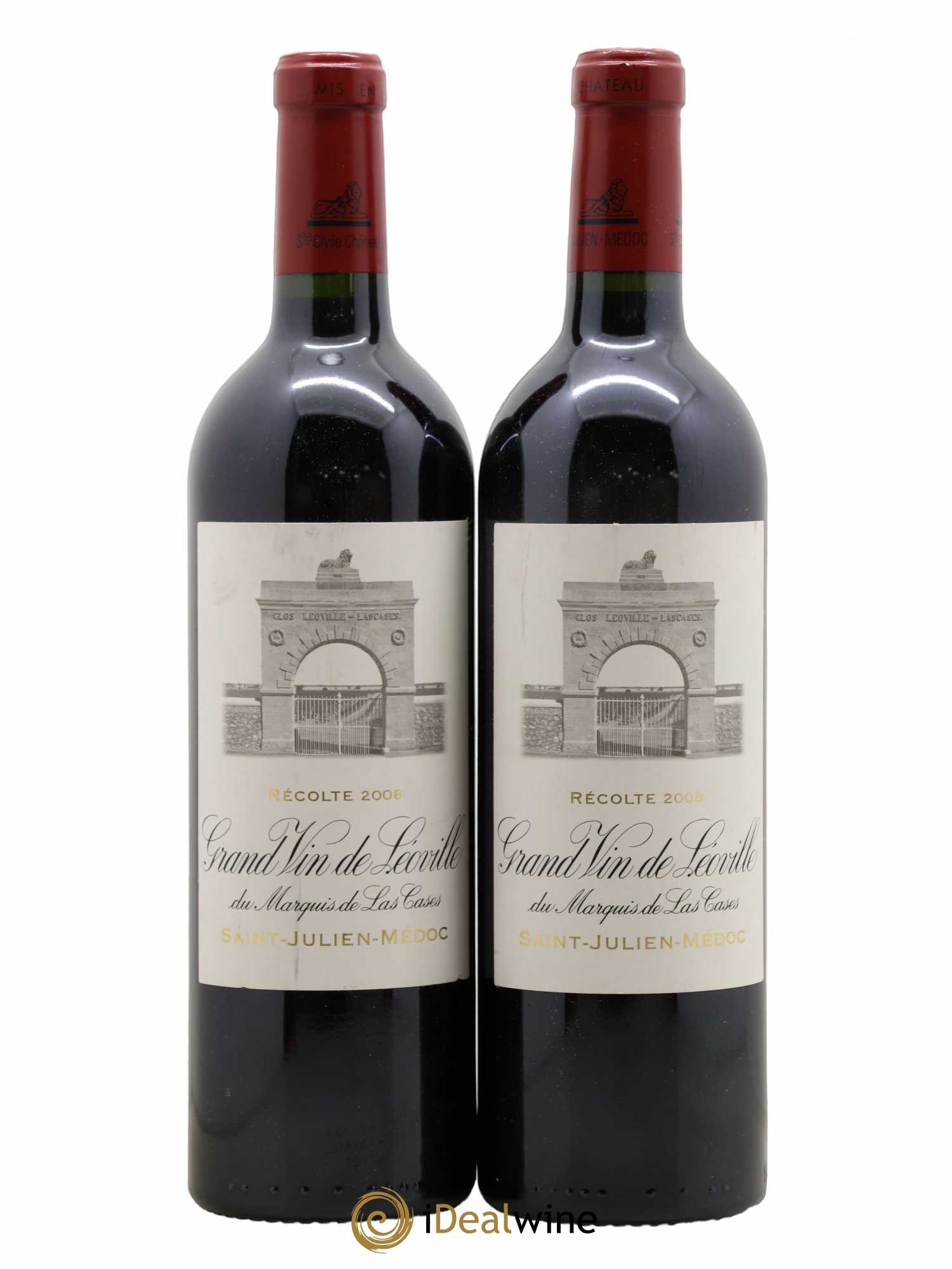 Château Léoville Las Cases 2ème Grand Cru Classé 2008 - Lot de 2 bouteilles - 0